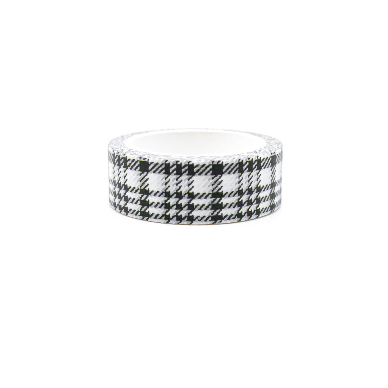 Capture attention and inspire creativity with our exquisite black and white houndstooth washi tape. The tape features a classic houndstooth pattern, adding a touch of elegance and sophistication to your craft projects. Use this premium-quality decorative tape to elevate your artistic creations and bring your ideas to life from BBB Supplies Craft Shop.