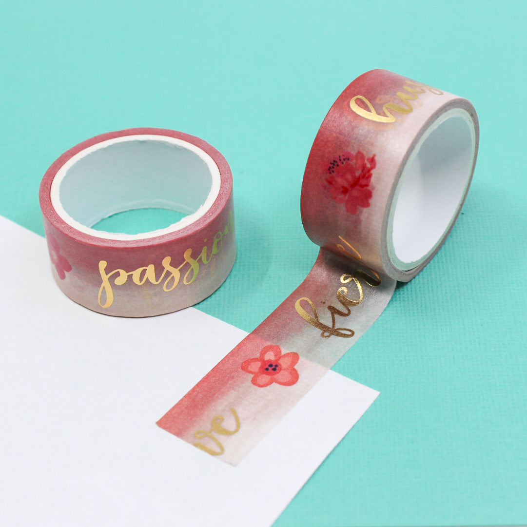 Energize your workspace with our Bold Hustle Phrases Washi Tape. Featuring motivating phrases and stylish design, it adds a dynamic and confident touch to your crafts. This tape is sold at BBB Supplies Craft Shop.