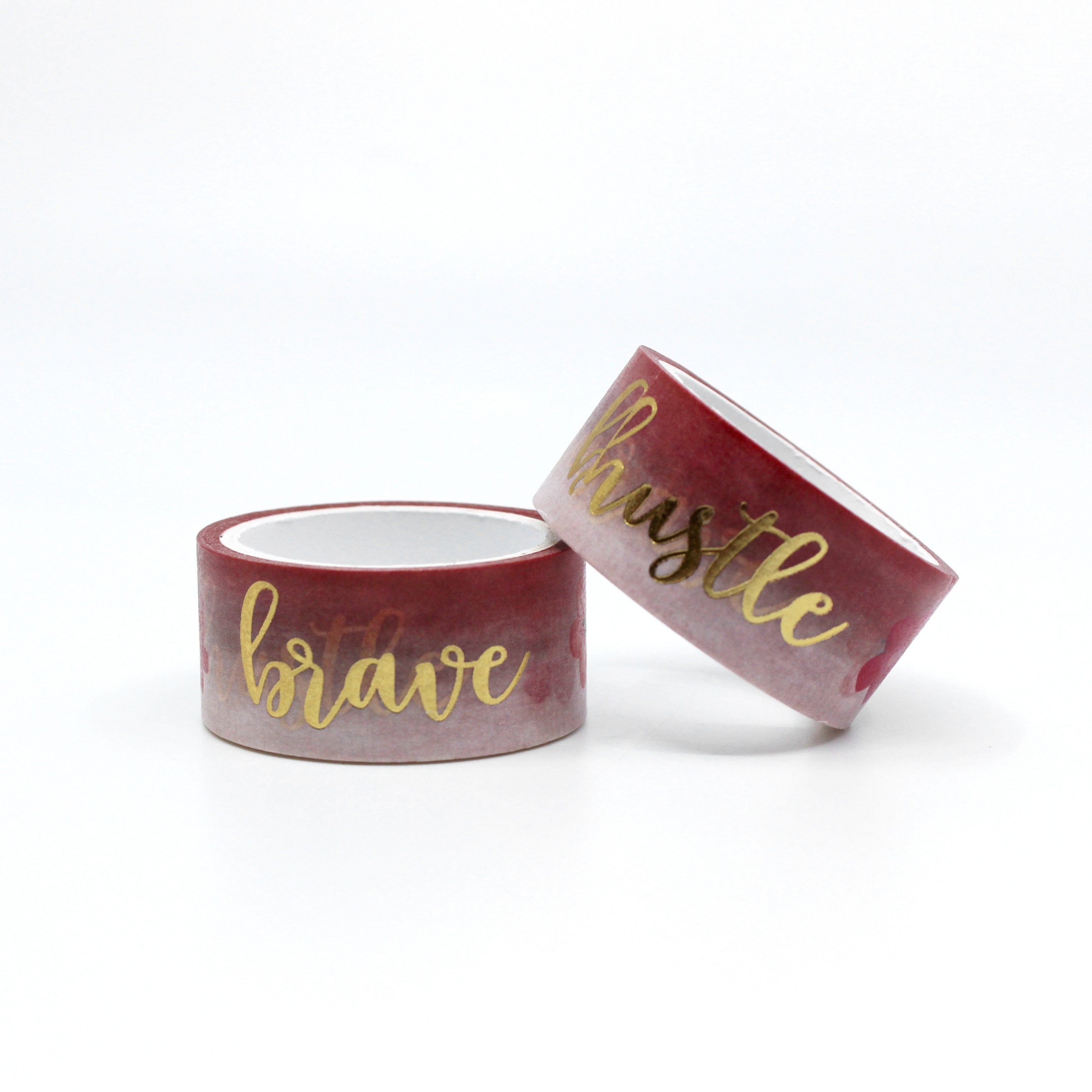 Energize your workspace with our Bold Hustle Phrases Washi Tape. Featuring motivating phrases and stylish design, it adds a dynamic and confident touch to your crafts. This tape is sold at BBB Supplies Craft Shop.