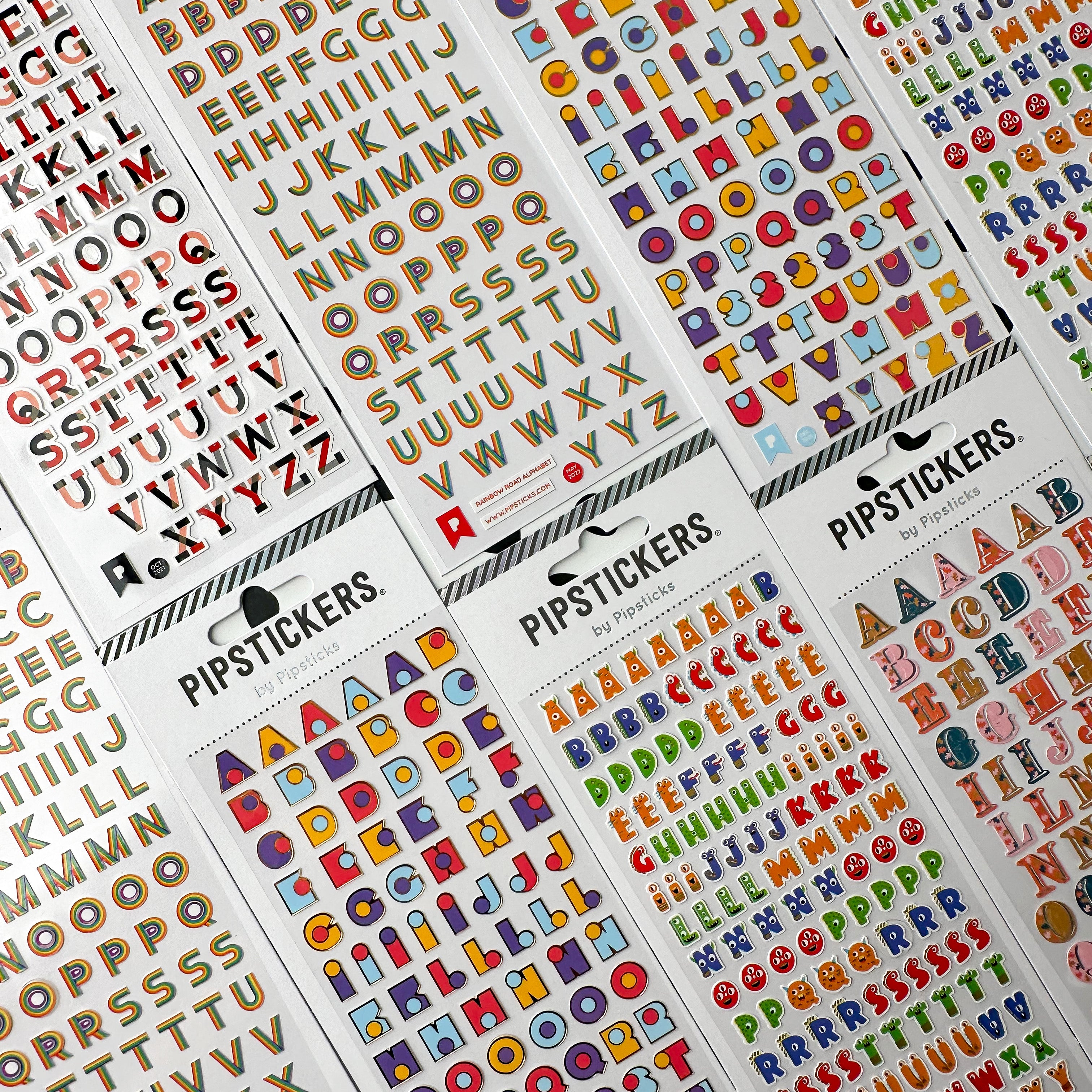 Colorful and Fun Letter Sticker Sheets