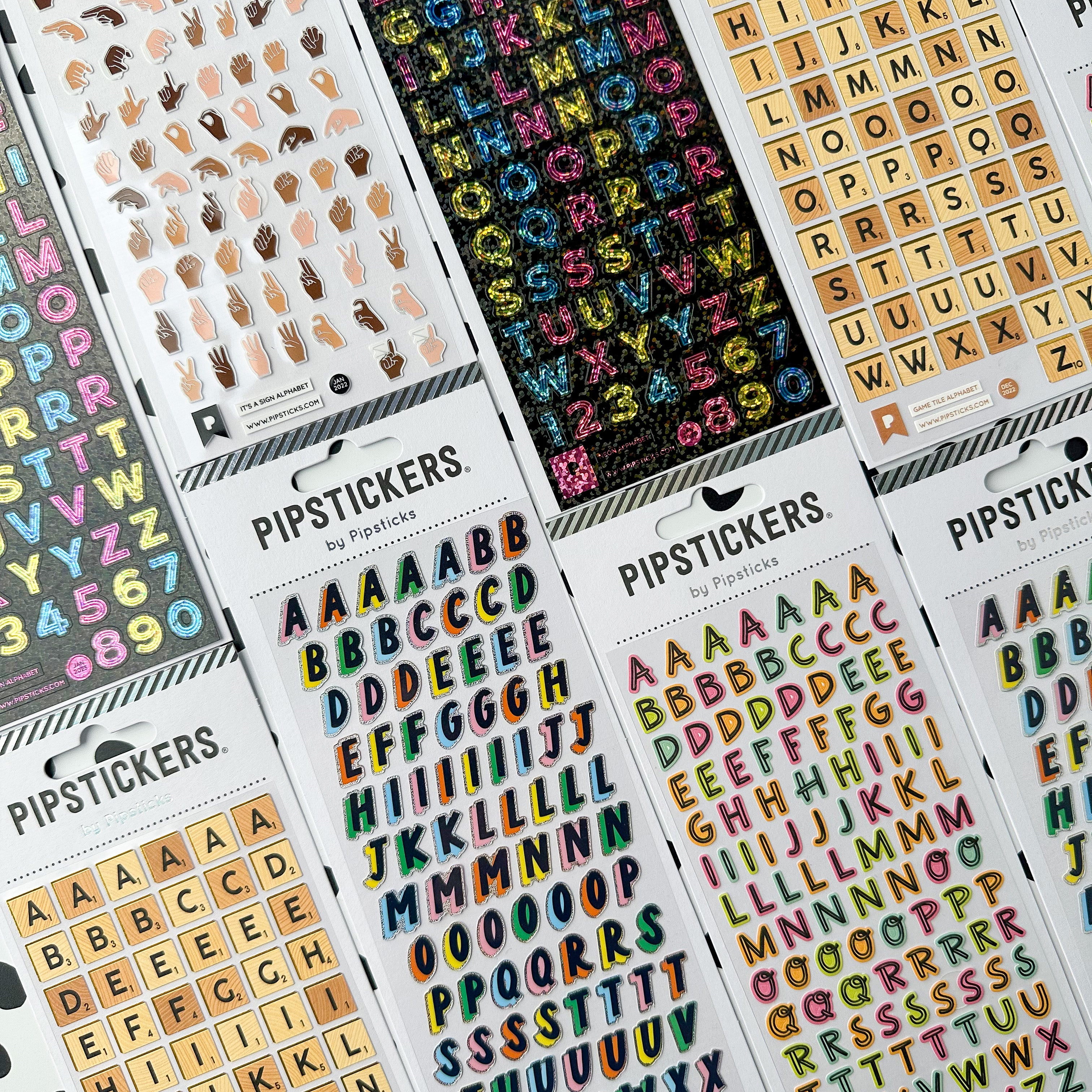 Colorful and Fun Letter Sticker Sheets