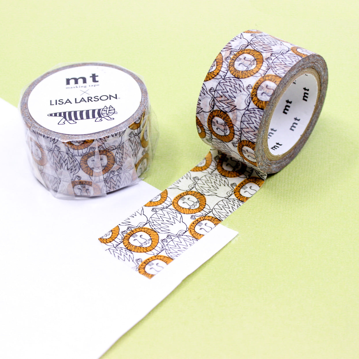 Elevate your crafts with our captivating Lisa Larson X MT brand collaboration playful lion washi tape, showcasing an adorable lion illustration evoking a sense of playfulness and artistry. This tape is from MT Brand and is sold at BBB Supplies Craft Shop.