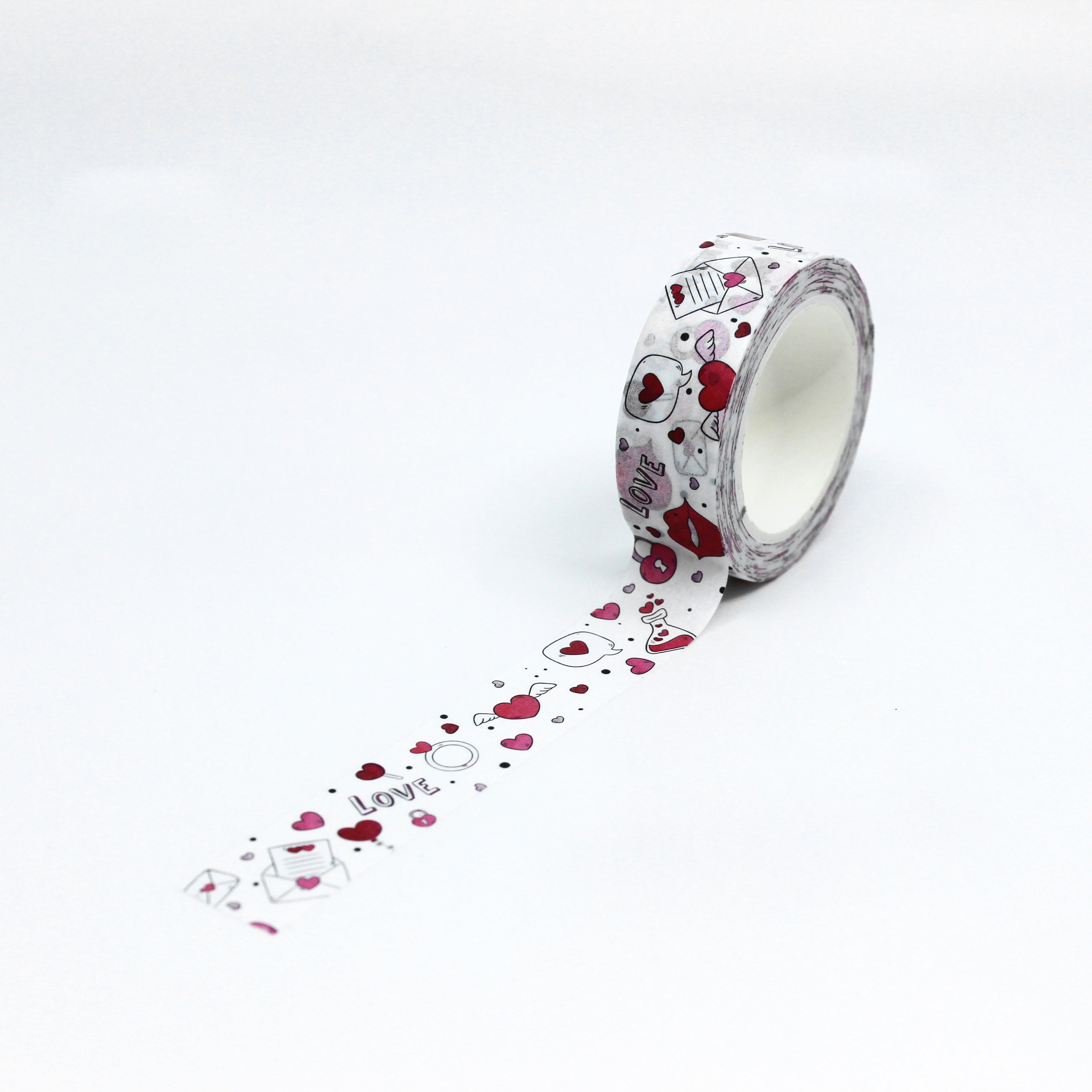 This Valentine Objects Tape is adorned with charming illustrations of love letters, hearts, and romantic motifs, this tape adds an enchanting touch to your creations. This tap is sold at BBB Supplies Craft Shop.