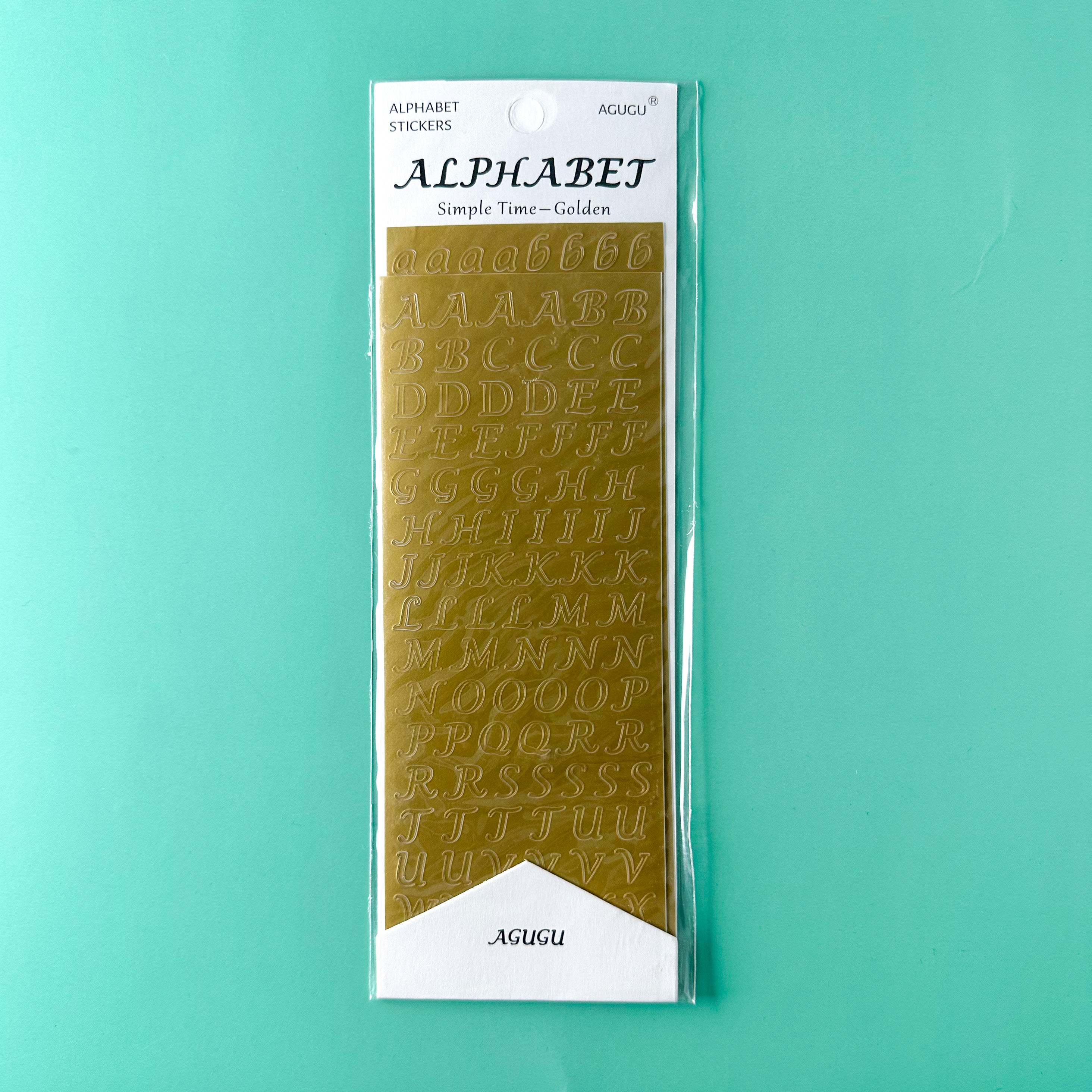 Metallic Letters Sticker Set