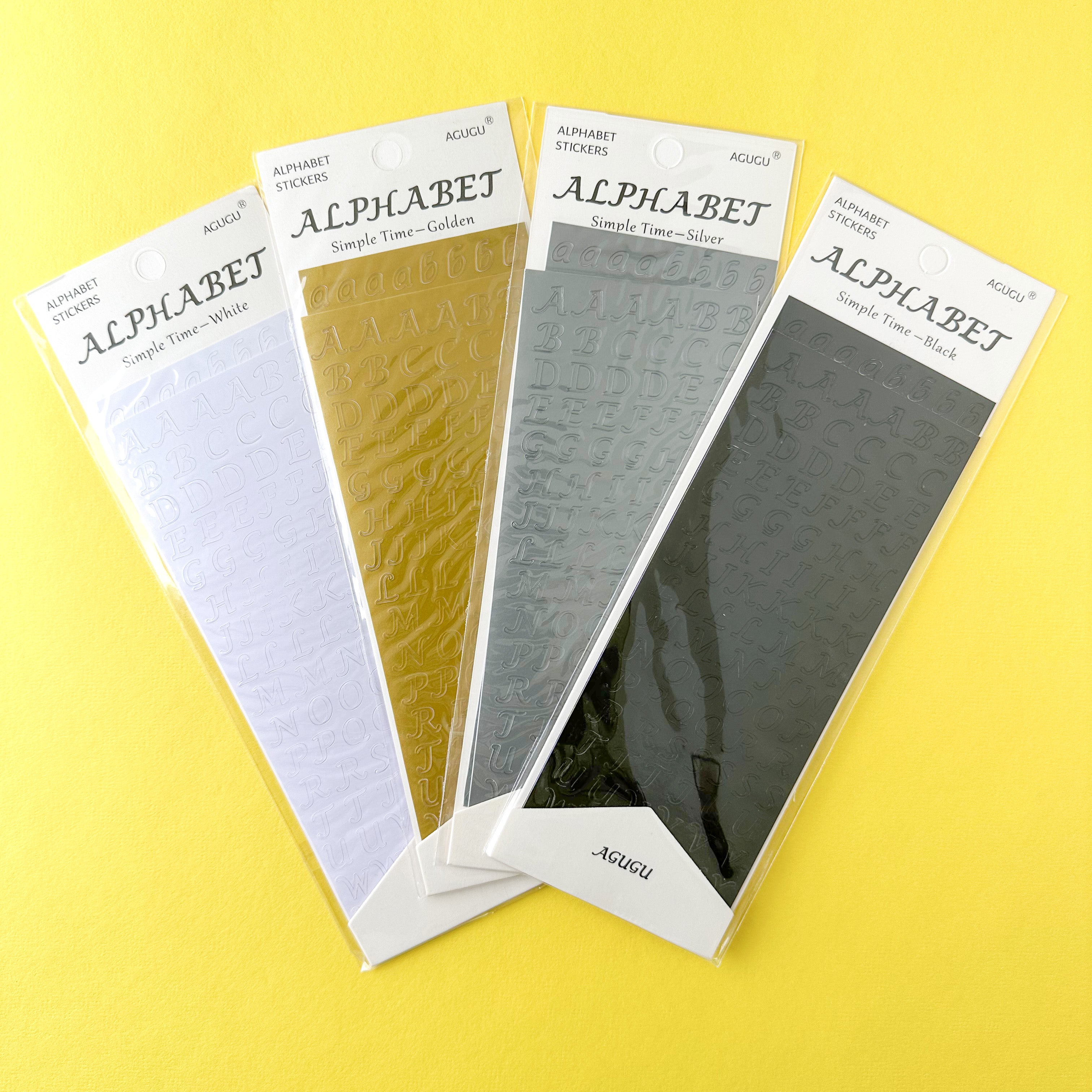 Metallic Letters Sticker Set