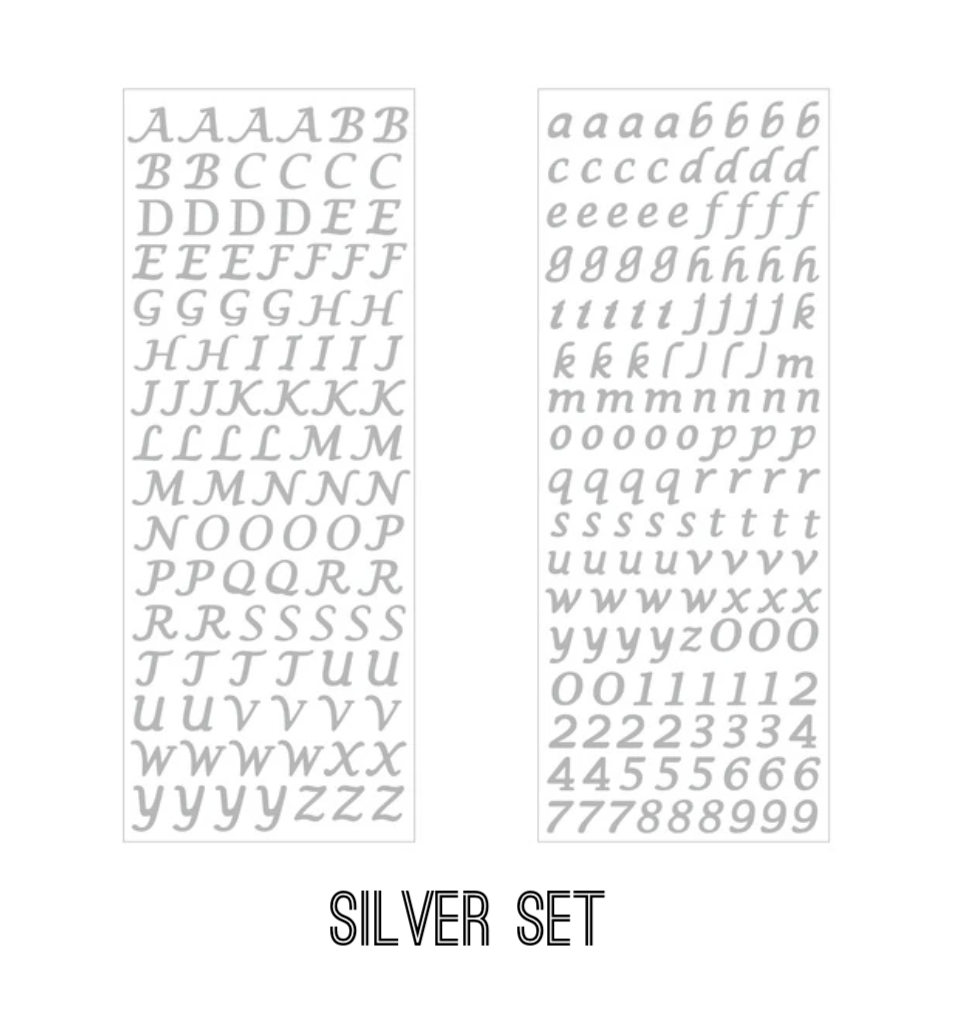 Metallic Letters Sticker Set