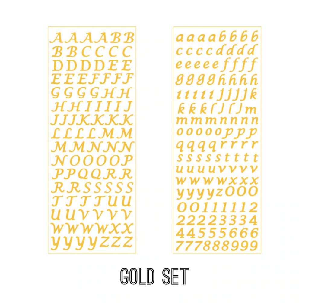Metallic Letters Sticker Set