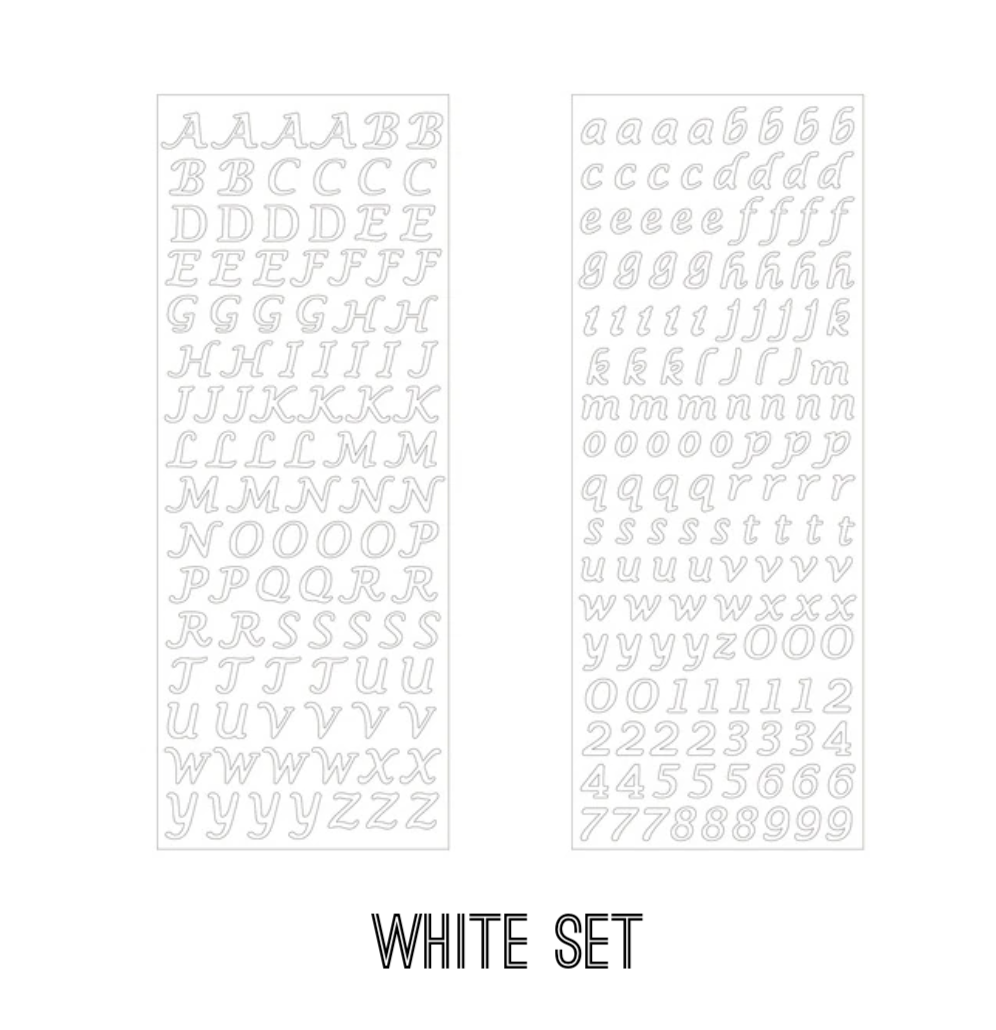Metallic Letters Sticker Set