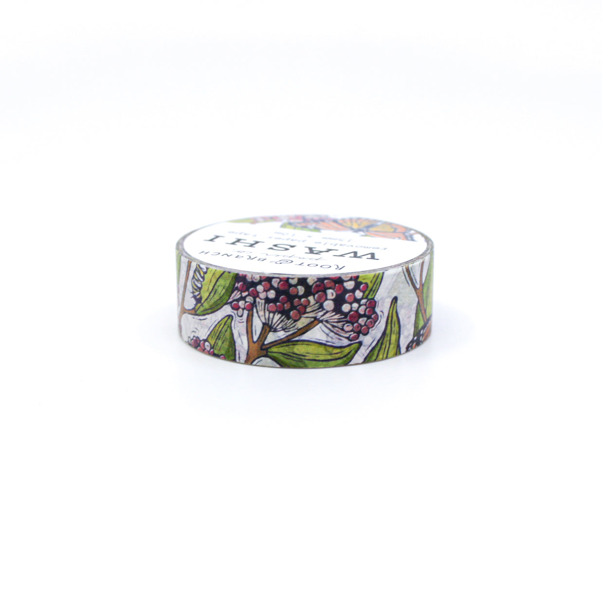 Milkweed and Monarch Butterflies Washi Tape