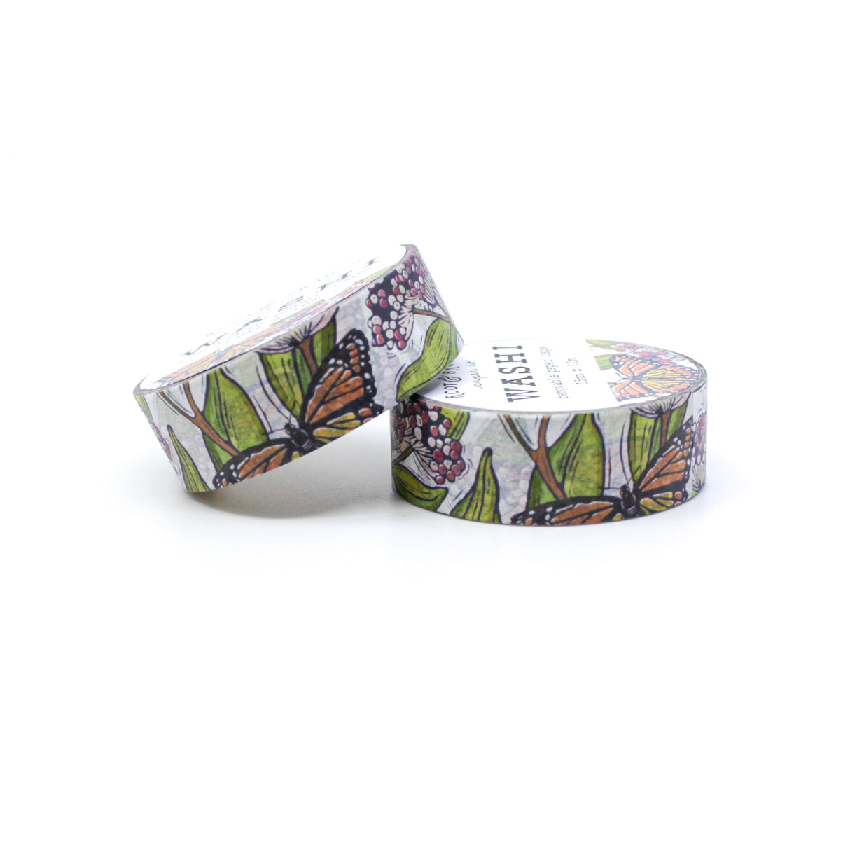 Milkweed and Monarch Butterflies Washi Tape
