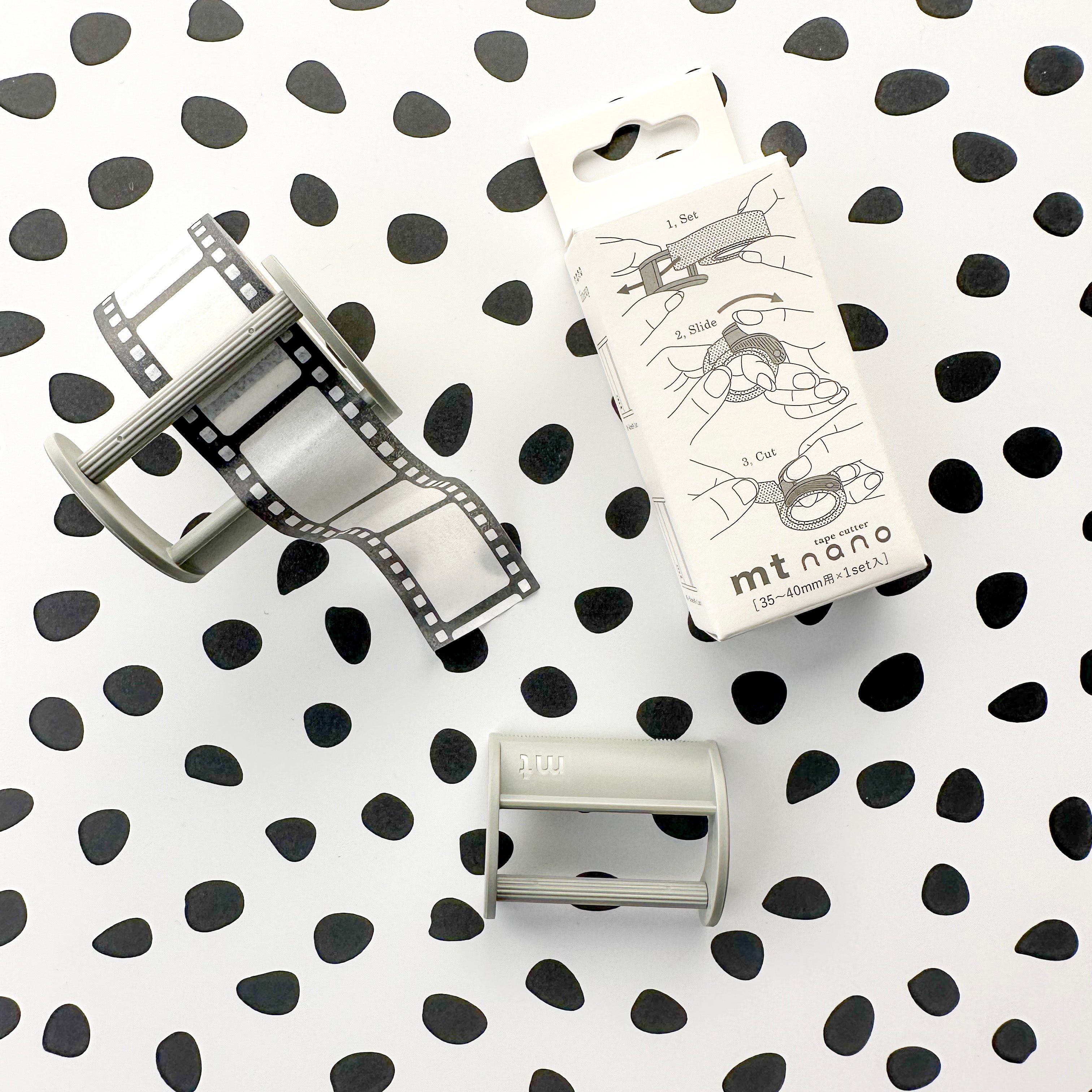 A washi tape cutting tool, also known as a washi tape dispenser or cutter, is a device designed to cleanly cut washi tape or other decorative tapes. These tools are typically designed to make it easier to tear washi tape without using scissors or your fingers. This MT nano Washi Tape is sold at BBB Supplies Craft Shop.