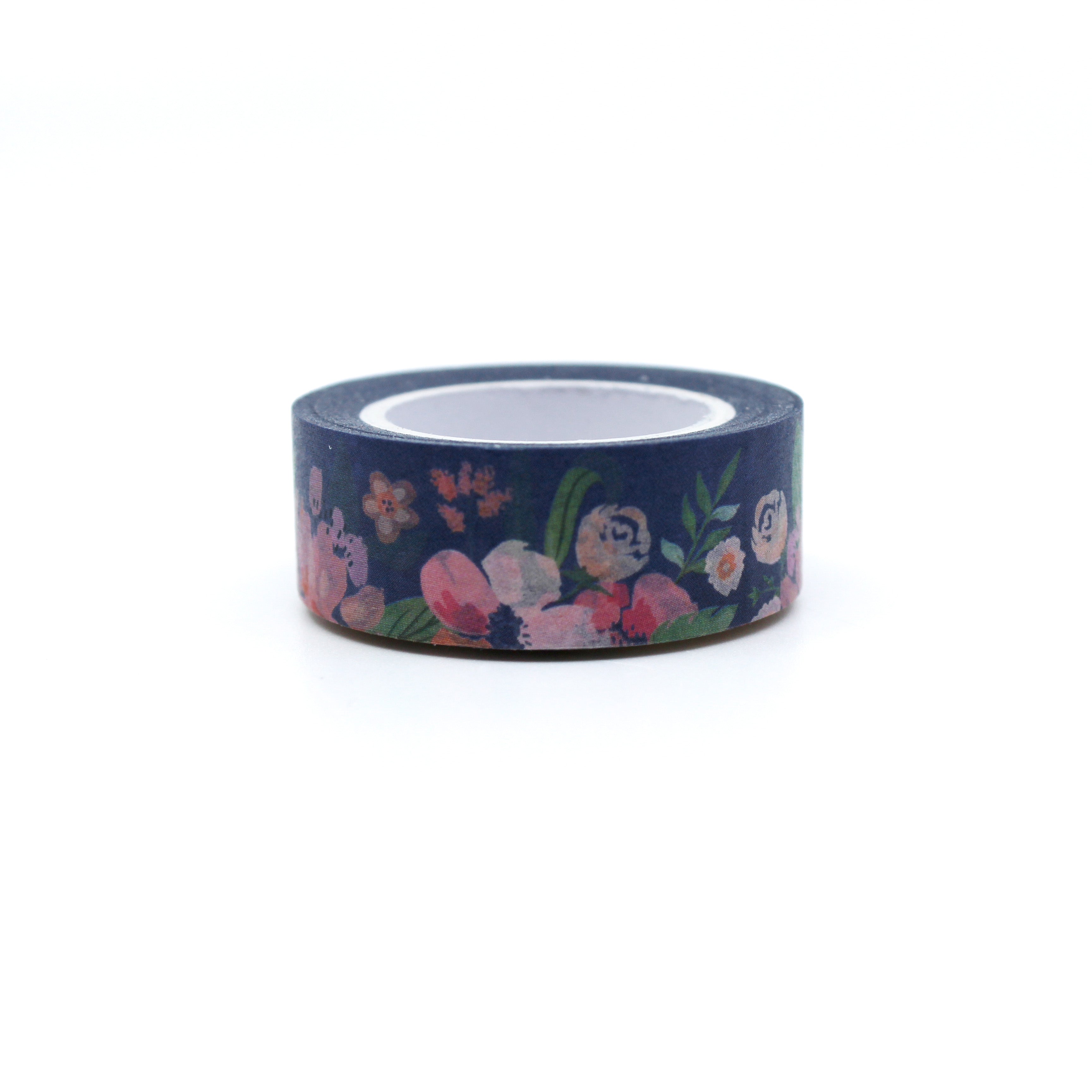 Elevate your crafts with our Navy Blue Floral Washi Tape, featuring a timeless floral pattern in a rich navy blue hue. Ideal for adding a touch of classic elegance to your projects. This tape is sold at BBB Supplies Craft Shop.