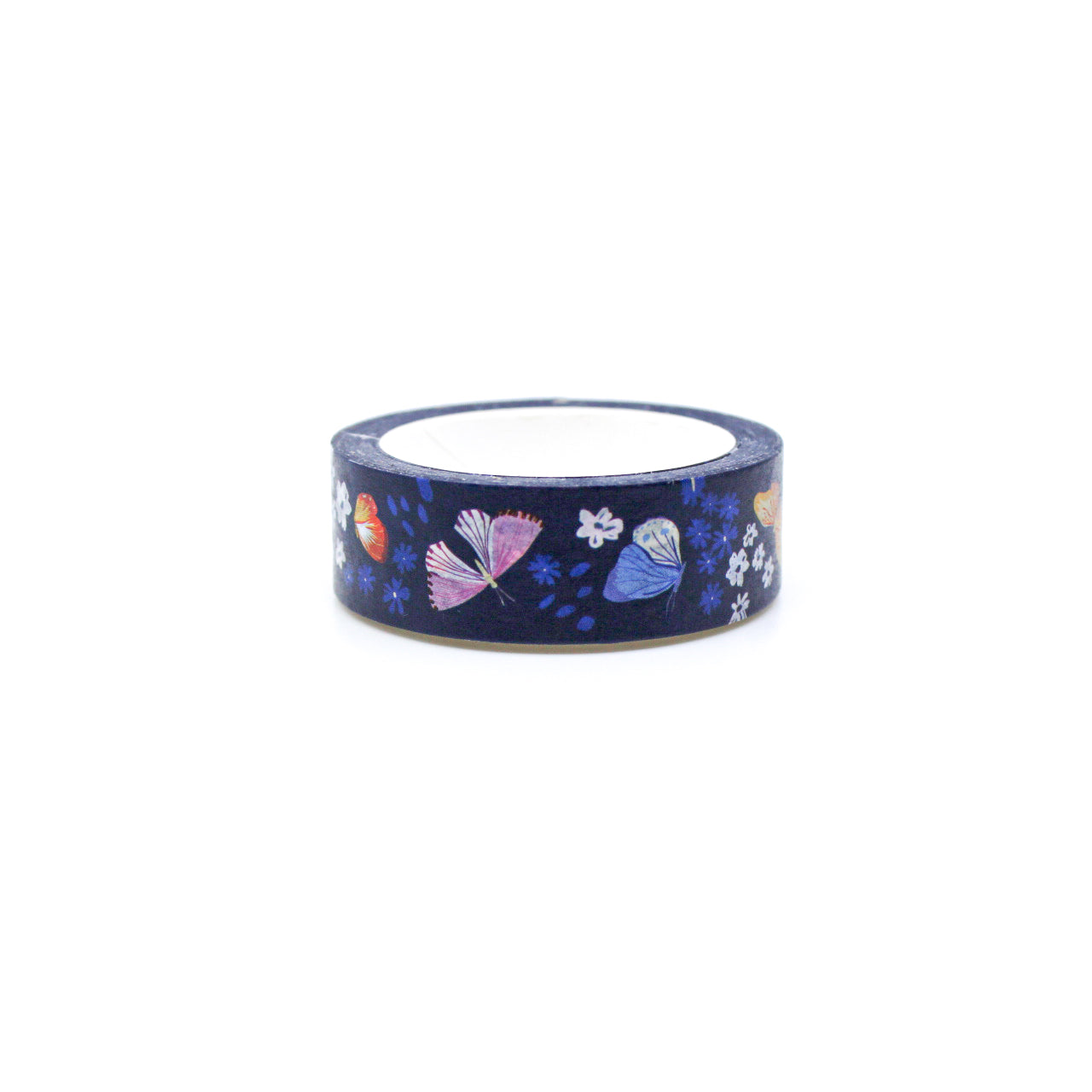 Elevate your crafts with our Navy Kyoto Butterfly Washi Tape, featuring elegant butterfly motifs in a serene navy blue hue. Perfect for adding a touch of Asian-inspired beauty to your projects. This tape is designed by Girl of All Work and sold at BBB Supplies Craft Shop.
