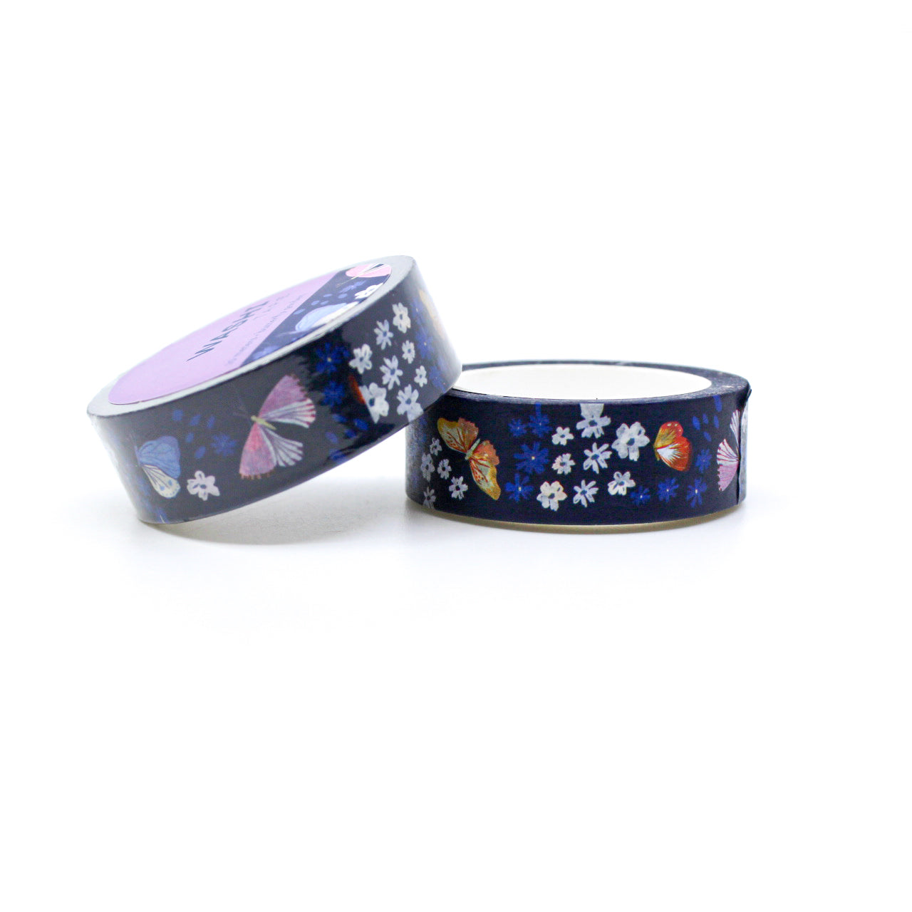 Elevate your crafts with our Navy Kyoto Butterfly Washi Tape, featuring elegant butterfly motifs in a serene navy blue hue. Perfect for adding a touch of Asian-inspired beauty to your projects. This tape is designed by Girl of All Work and sold at BBB Supplies Craft Shop.