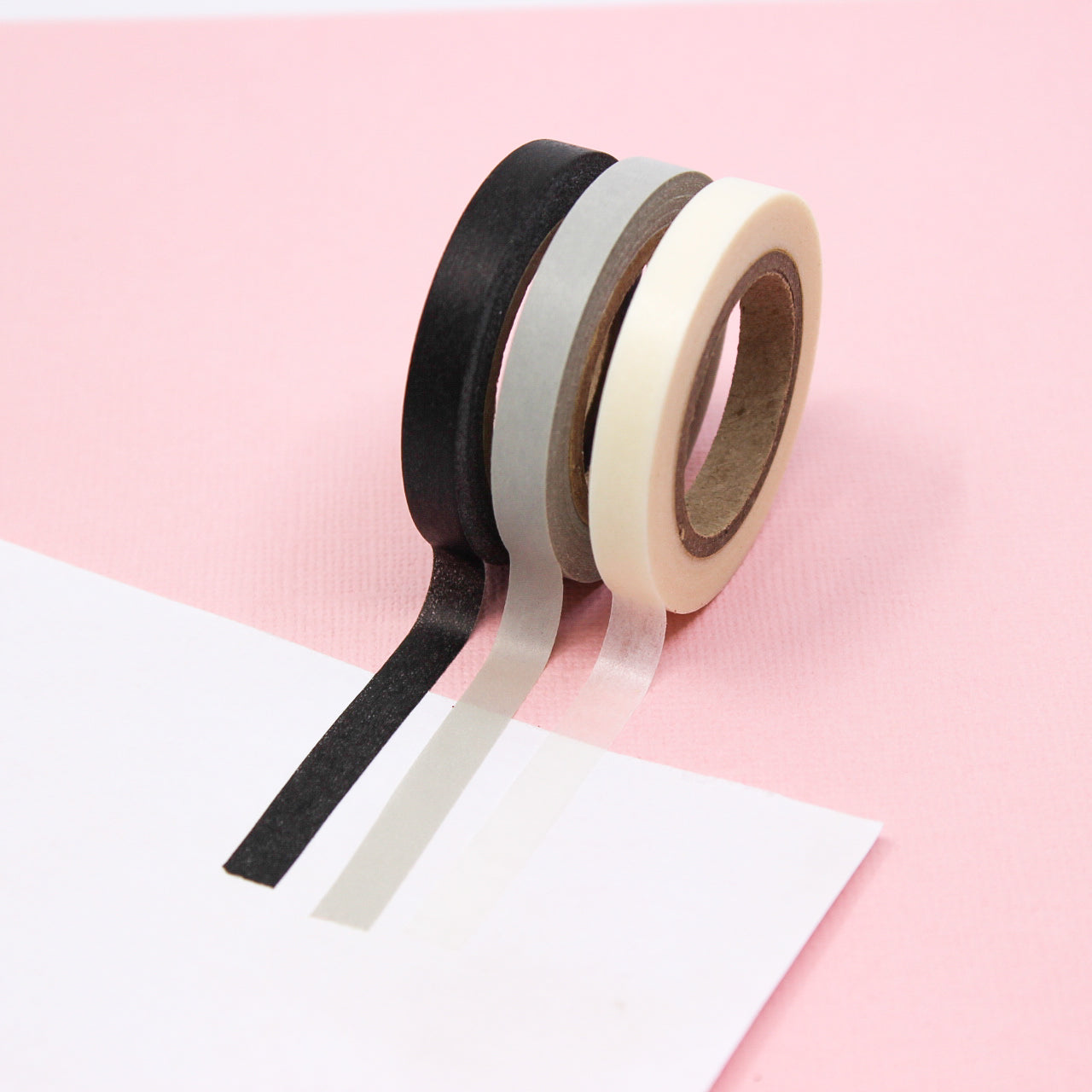 Elevate your crafts with our Neutral Color Narrow Solid Washi Tape Set. This set includes a versatile collection of narrow washi tapes in sophisticated neutral tones, ideal for adding a timeless and elegant touch to your projects. This tape is sold at BBB Supplies Craft Shop.