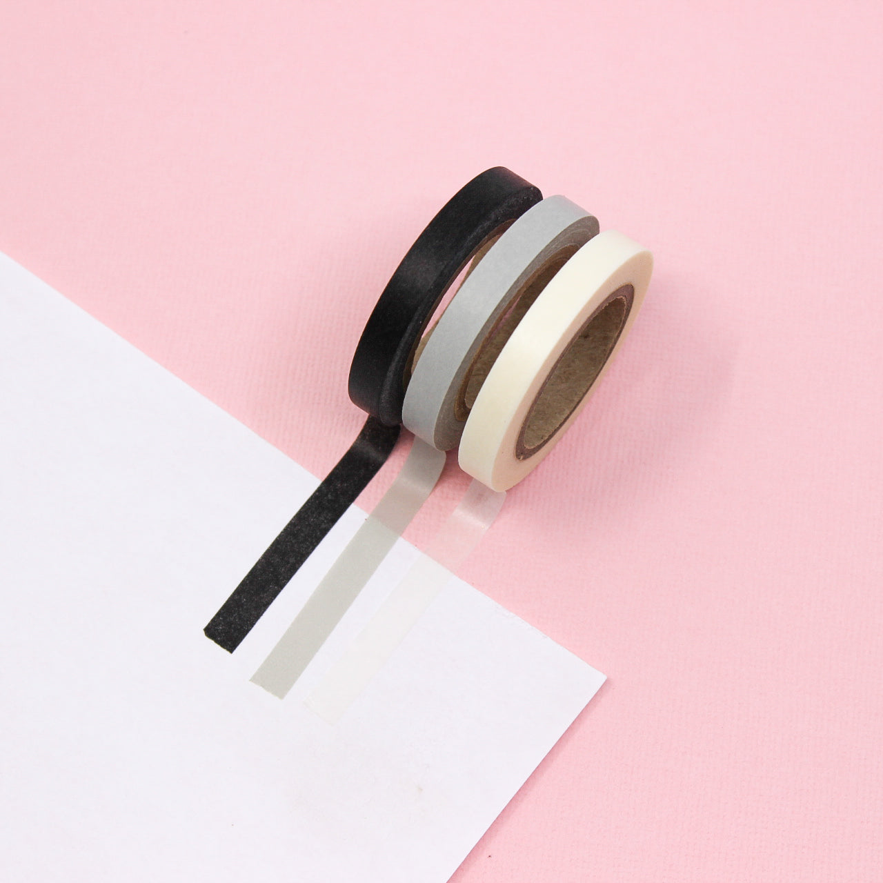 Elevate your crafts with our Neutral Color Narrow Solid Washi Tape Set. This set includes a versatile collection of narrow washi tapes in sophisticated neutral tones, ideal for adding a timeless and elegant touch to your projects. This tape is sold at BBB Supplies Craft Shop.