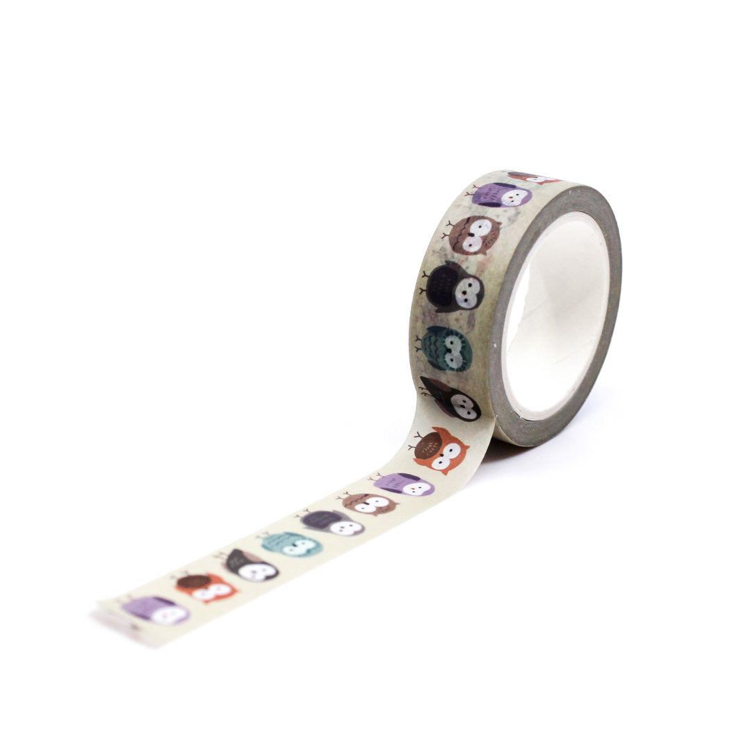 Woodland Owls Washi Tape is a charming tape featuring intricate owl designs, perfect for adding a whimsical touch to your crafts, scrapbooking, and projects. This tape is from Girl of All Work and sold at BBB Supplies Craft Shop.