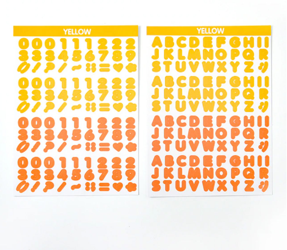 Enhance your crafts with our Colorful Alphabet Letters & Numbers Sticker Sheets, featuring a vibrant assortment of letters and numbers. Ideal for adding a personalized and playful touch to your projects. These stickers are sold at BBB Supplies Craft Shop.