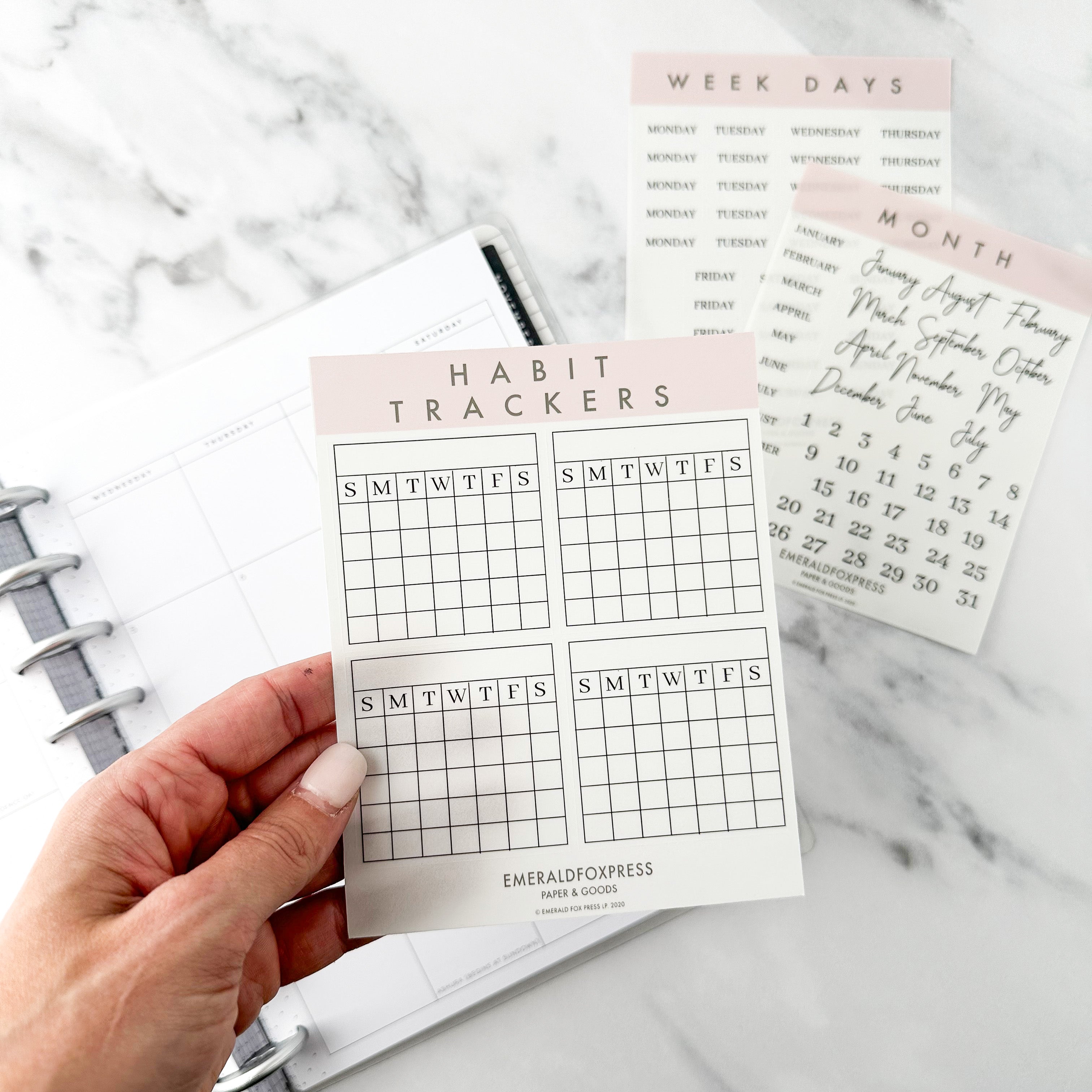Planner Calendar Dates Sticker Sheets