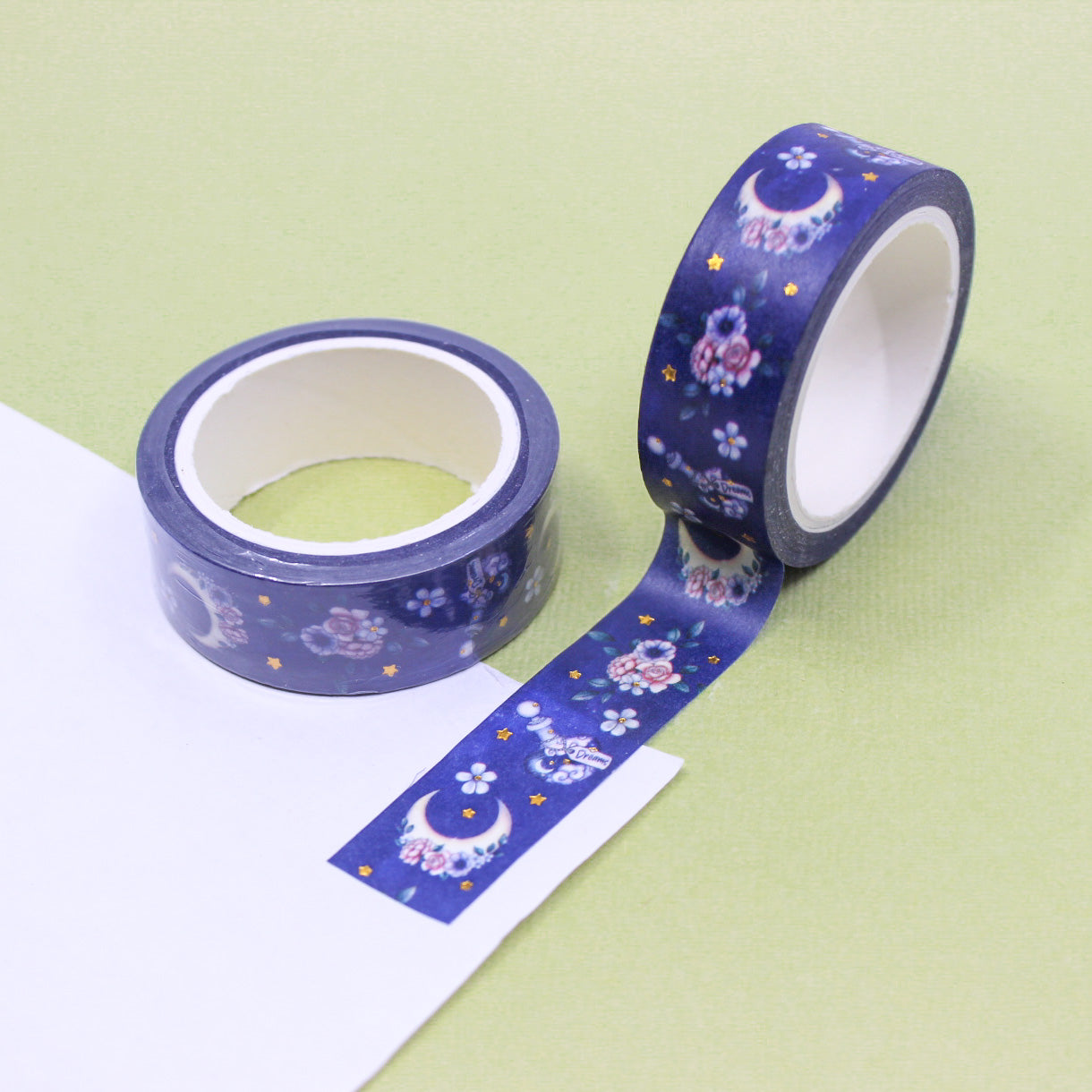 Add an aura of mystique with our Mystical Symbols Crescent Moon Washi Tape, featuring enchanting moon and symbolic designs. Perfect for crafting a magical atmosphere. This tape is sold at BBB Supplies Craft Shop.