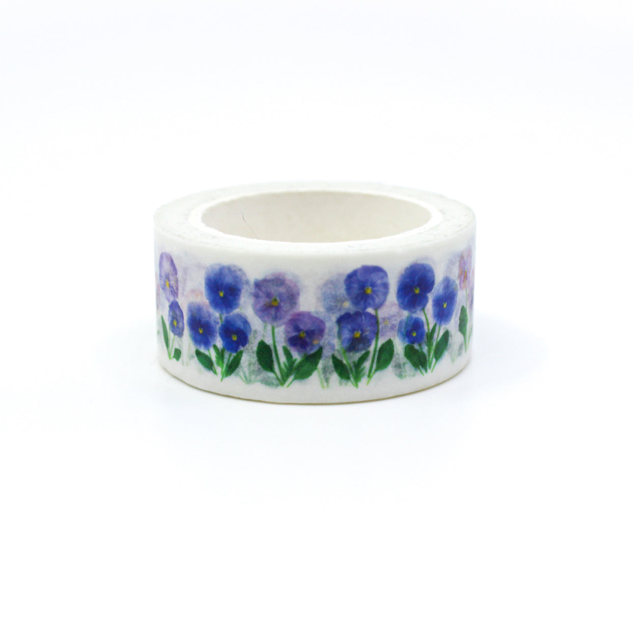 Adorn your projects with the charm of purple pansies using our exquisite purple pansy washi tape, showcasing delicate and vibrant floral patterns and Elevate your crafts with our captivating purple pansy washi tape. This tape is designed by Bottle Branch and sold at BBB Supplies Craft Shop.