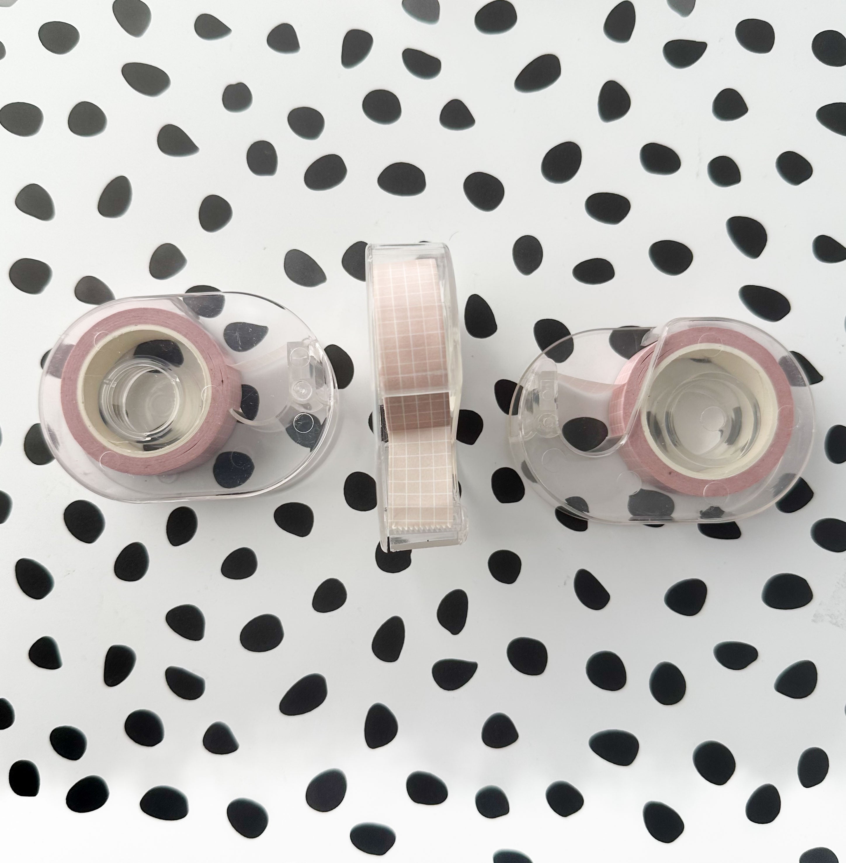 Minimalist washi tape dispenser for bullet journaling and crafts