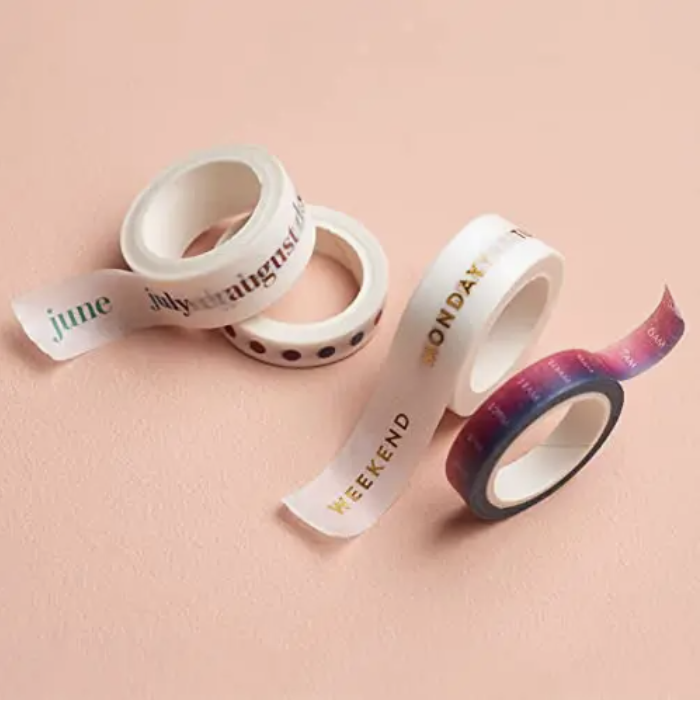 This rainbow Planner Set will allow you to organize your planner and calendar in style. With one tape each for Monthly, Daily, and Time related tasks.