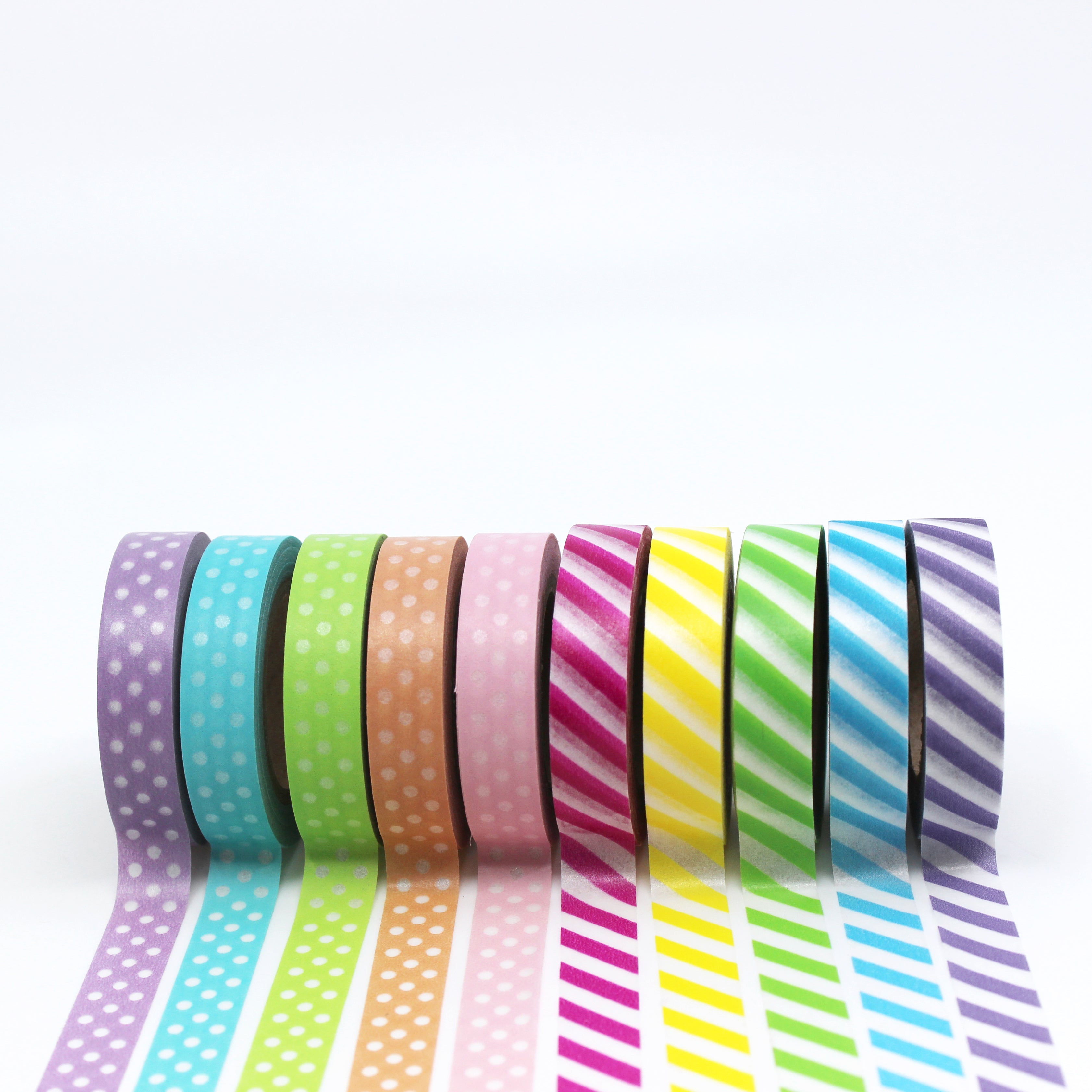 Minimalist pastel washi tape assortment for planners