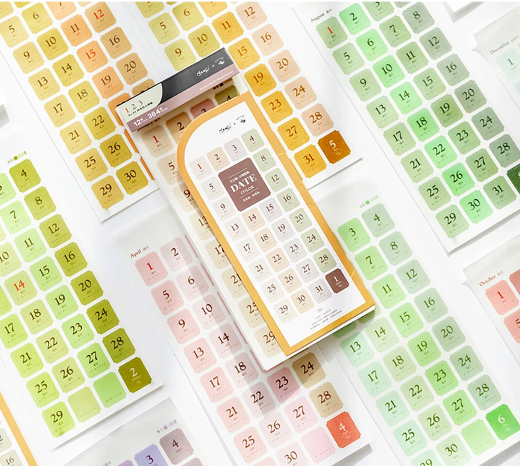 Pastel Monthly Days of the Week Stickers