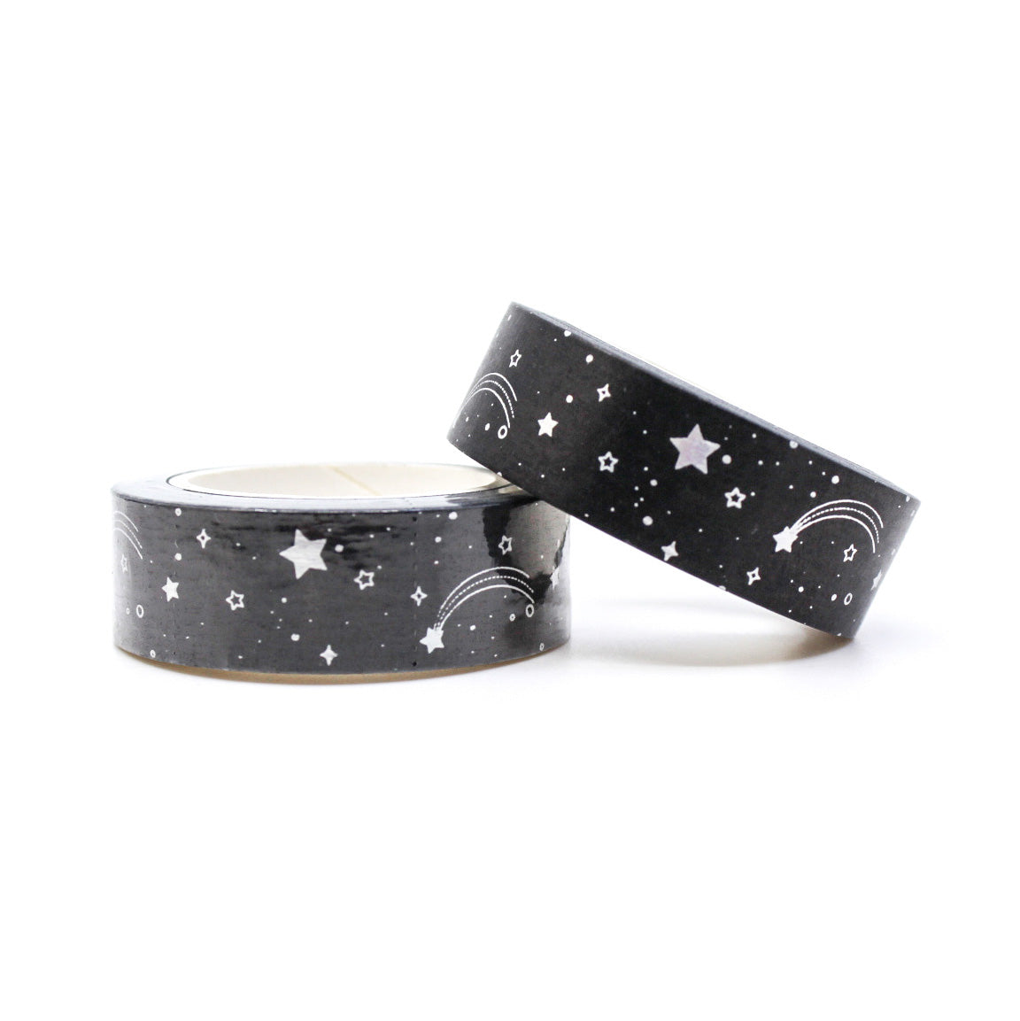 Silver Foil Night Sky Moon and Stars Washi Tape
