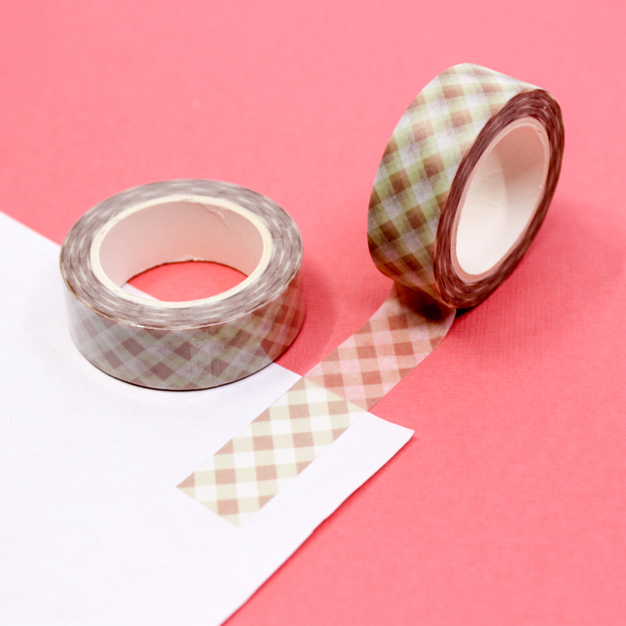 Introduce a touch of soft, pastel green plaid with our Pastel Soft Green Plaid Washi Tape. Ideal for adding a gentle, springtime vibe to your creative endeavors. This tape is sold at BBB Supplies Craft Shop.