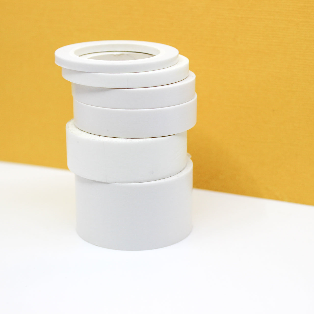 Enhance your crafts with our solid white washi tape, featuring a clean and minimalist design in a classic white hue, perfect for adding a versatile and elegant touch to your projects. This tape is sold exclusively at BBB Supplies Craft Shop.