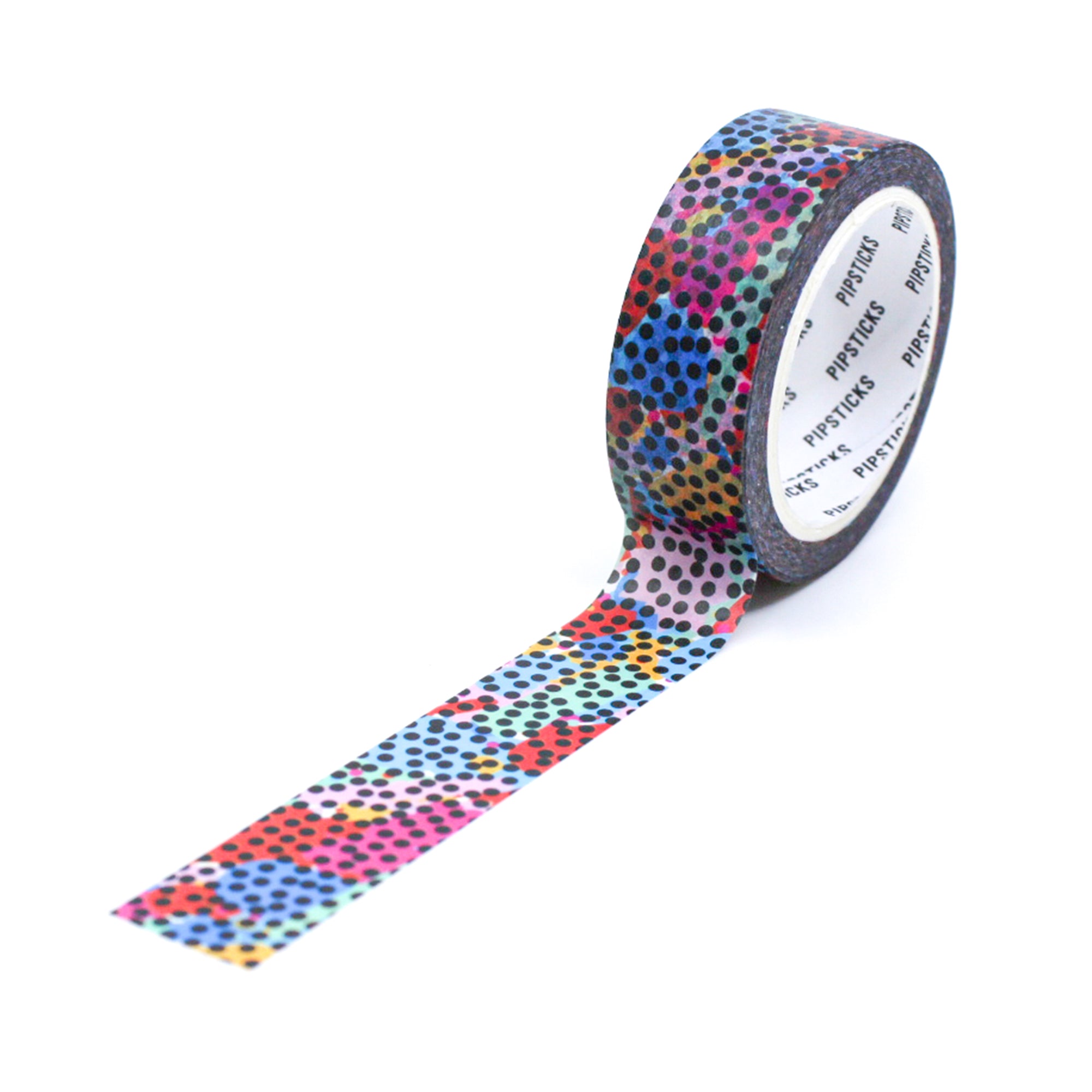 This Spot in the Dark Washi Tape is a funky and eclectic tape that brings a playful burst of color to your crafting projects. This tape is designed by Pipsticks and sold at BBB Supplies Craft Shop.