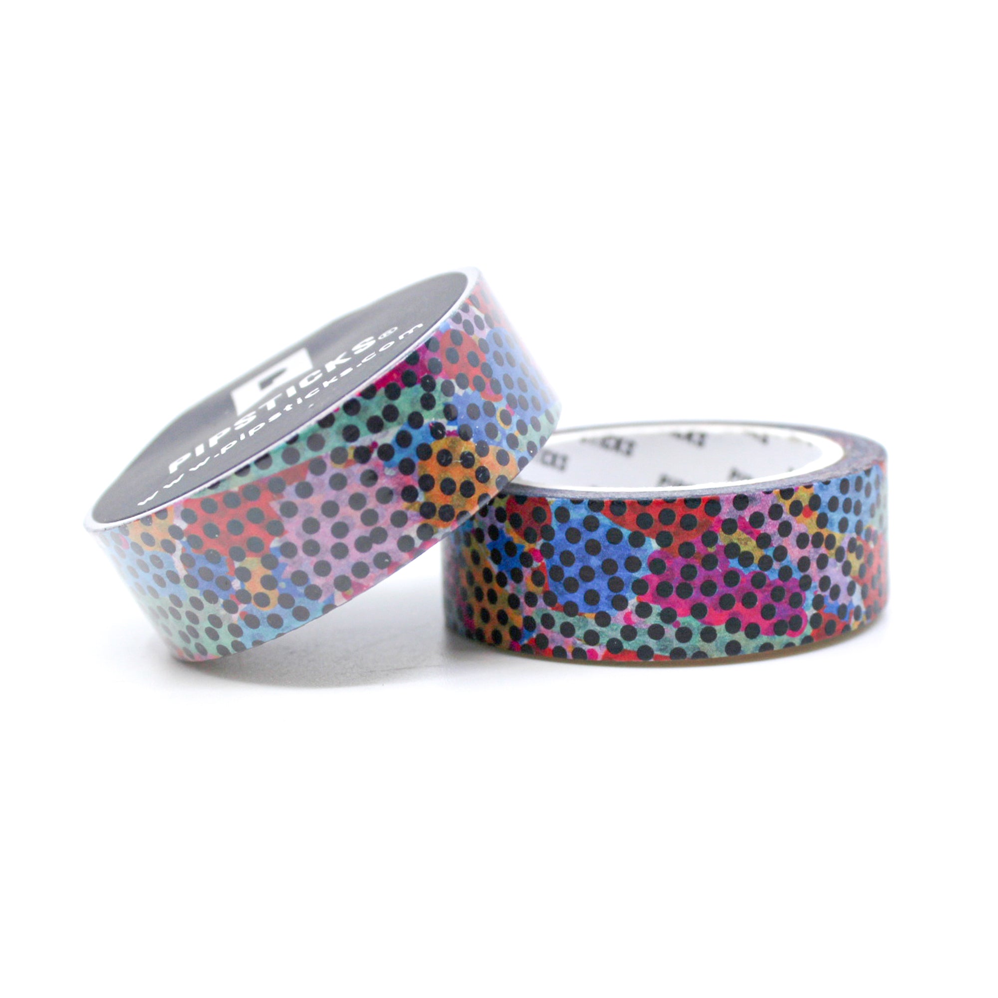This Spot in the Dark Washi Tape is a funky and eclectic tape that brings a playful burst of color to your crafting projects. This tape is designed by Pipsticks and sold at BBB Supplies Craft Shop.
