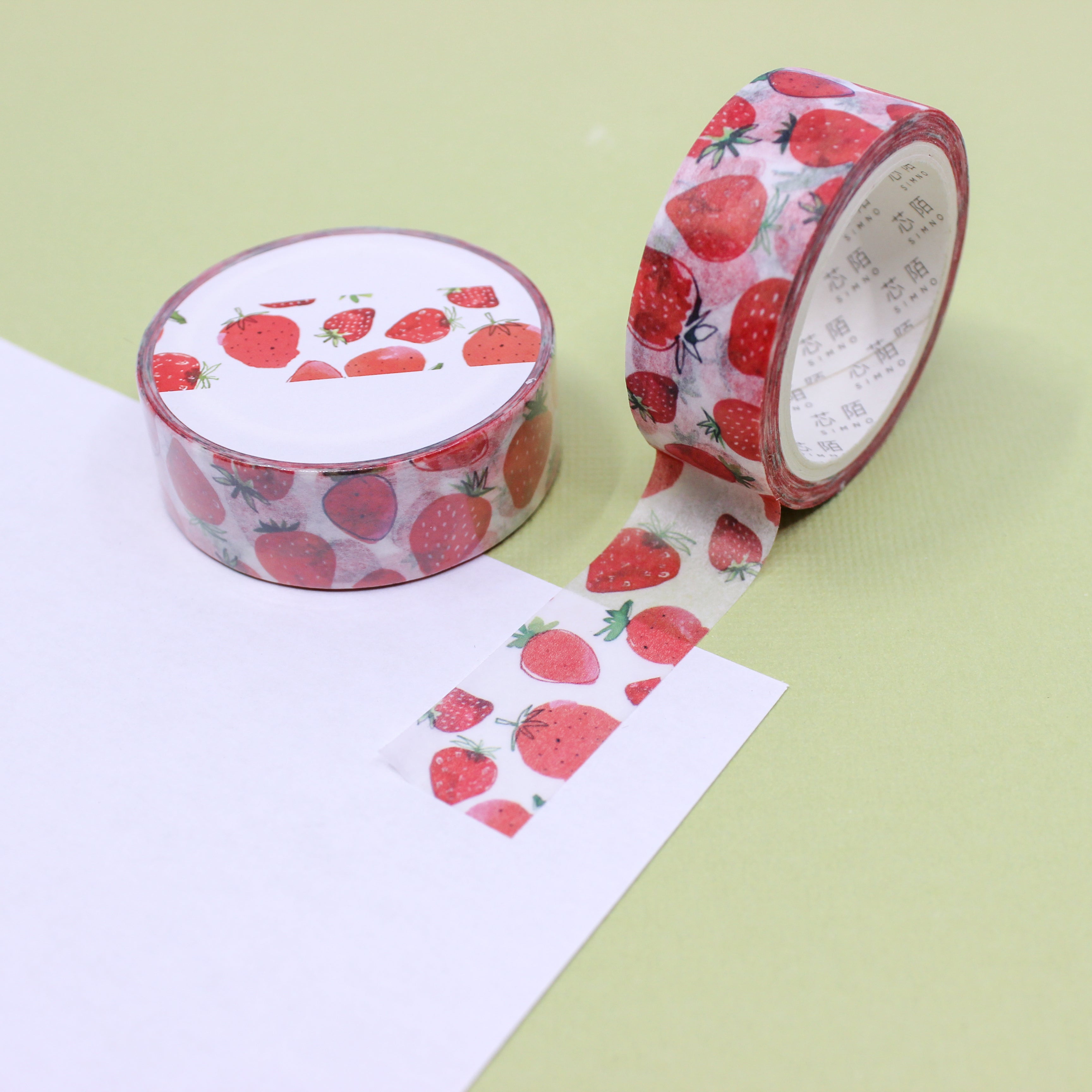Add a burst of freshness to your crafts with our strawberry fruit washi tape, featuring delightful illustrations of various fruits, perfect for adding a vibrant and juicy touch to your projects. This tape is sold at BBB Supplies Craft Shop.