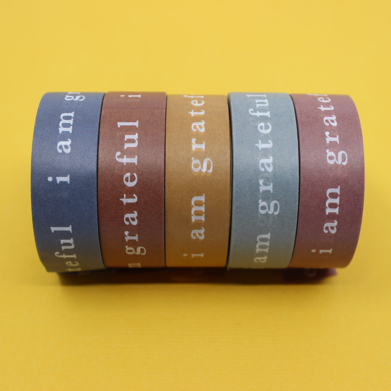 Express gratitude with our 'I am Grateful' Washi Tape, adorned with a heartfelt message. Ideal for adding a touch of thankfulness and positivity to your projects. This tape is from Maylay Co. and sold at BBB Supplies Craft Shop.