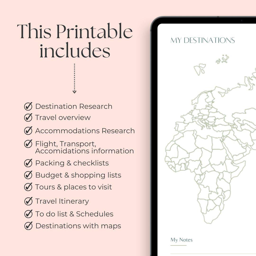 Travel Planner and Journal Printable
