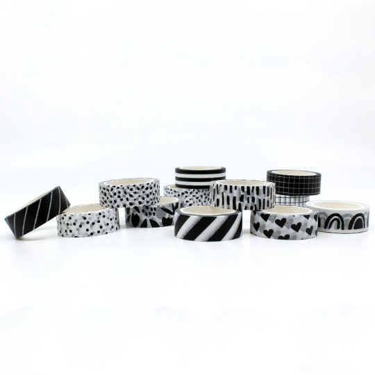 Ultimate Black and White Washi Tape Set
