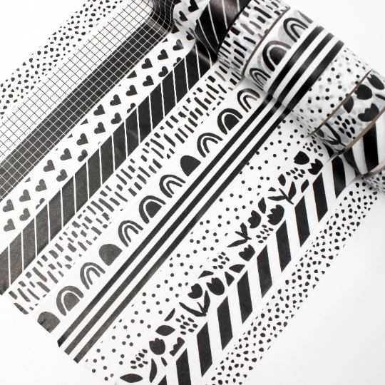 Ultimate Black and White Washi Tape Set