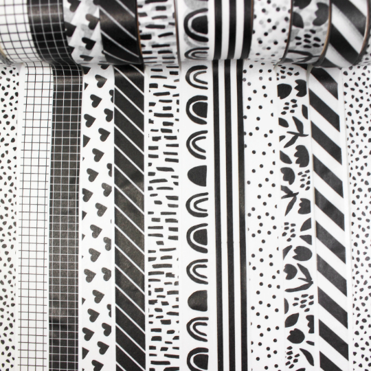 Ultimate Black and White Washi Tape Set