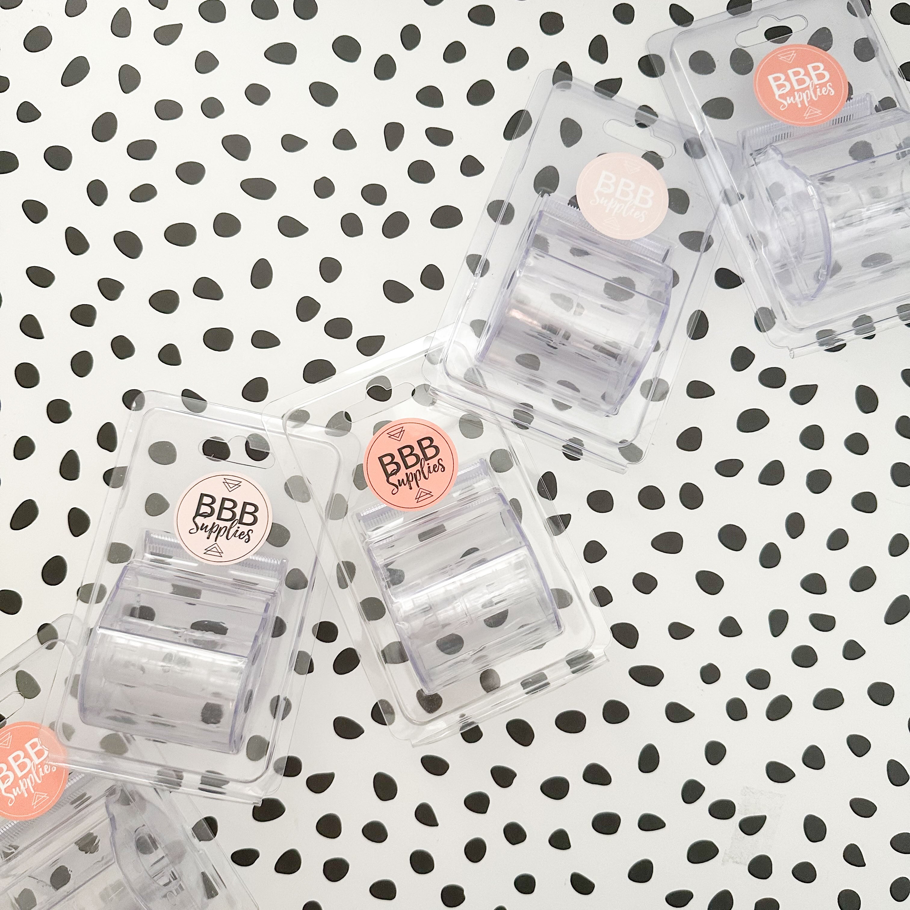 Close-up of washi cutter showing clean tear feature and tape storage in its plastic case