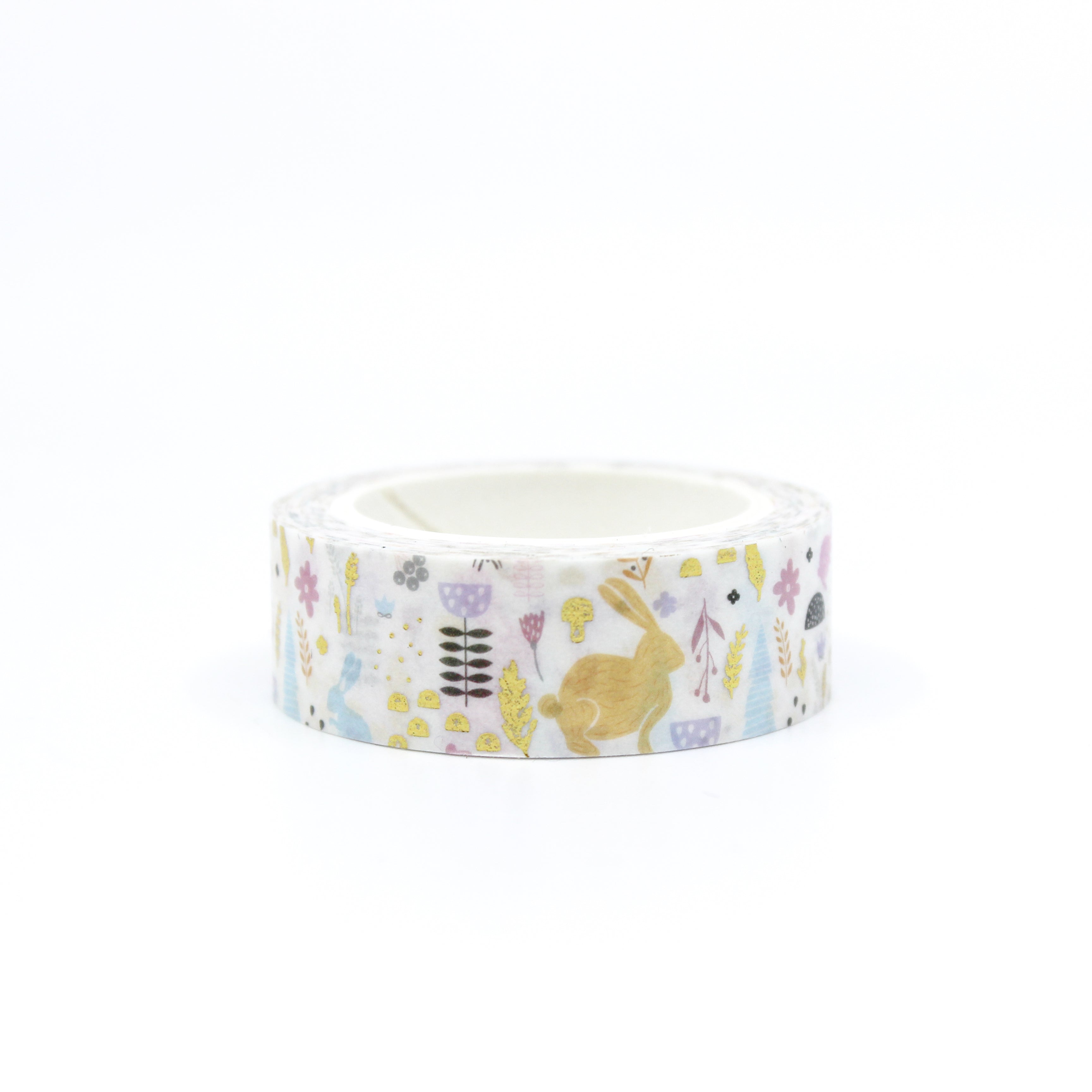 Elevate your crafts with our captivating fairytale white rabbit washi tape, showcasing a delightful illustration of a white rabbit, evoking a sense of magic and curiosity. This tape is sold at BBB Supplies Craft Shop.