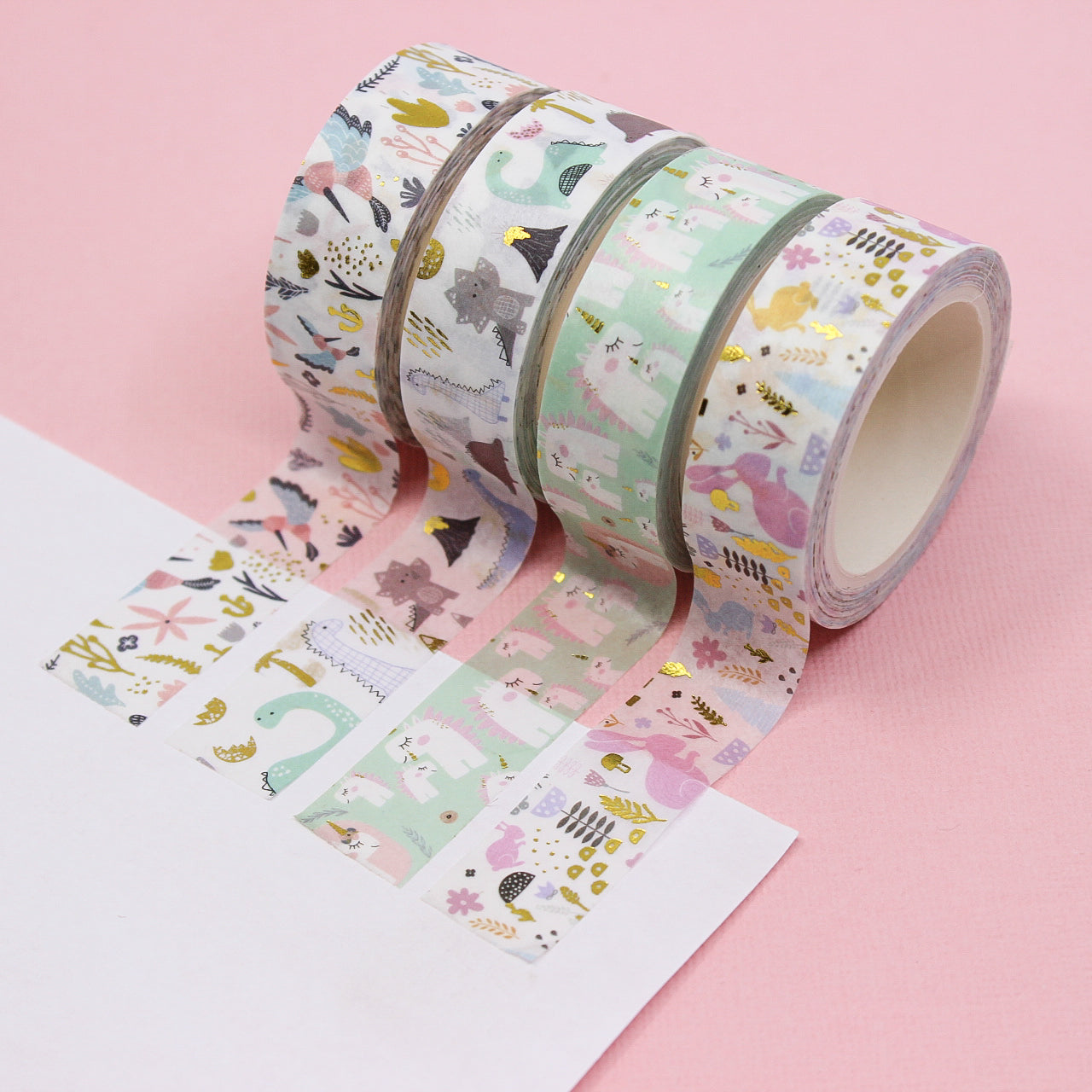 Transport yourself to a magical realm with our enchanting fairy tale whimsical Unicorn washi tape, featuring adorable unicorns and whimsical elements for a touch of fantasy. This tape is sold at BBB Supplies Craft Shop.