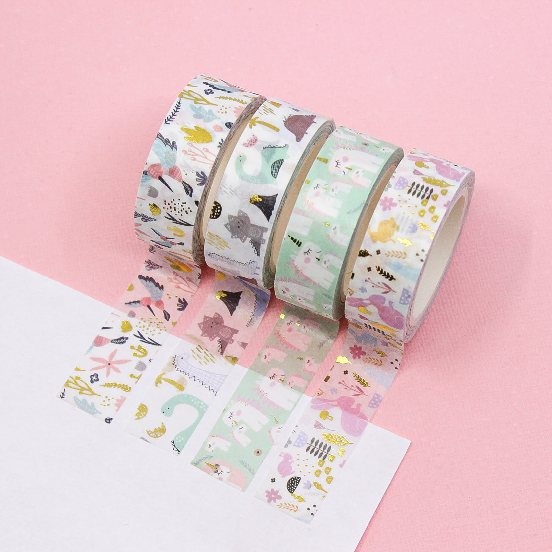 Embark on a whimsical journey with our fairytale hummingbird washi tape, featuring delicate hummingbirds amidst an enchanted backdrop of flowers and magical elements. This tape is sold at BBB Supplies Craft Shop.