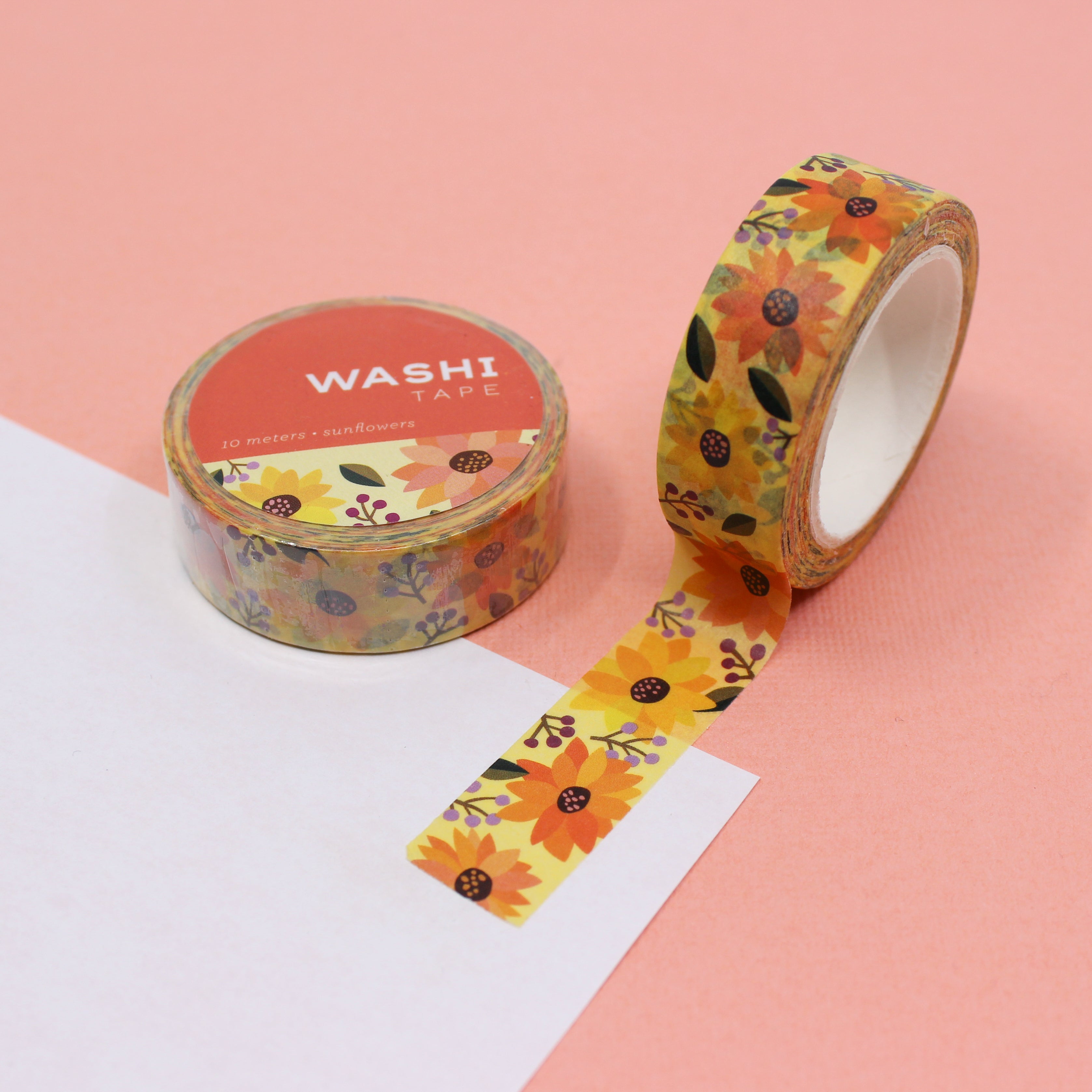 Elevate your projects with our captivating sunflower washi tape, showcasing graceful sunflower motifs in a cheerful and uplifting design, evoking the warmth and positivity of sunny days. This tape is designed by Girl of All Work and sold at BBB Supplies Craft Shop.