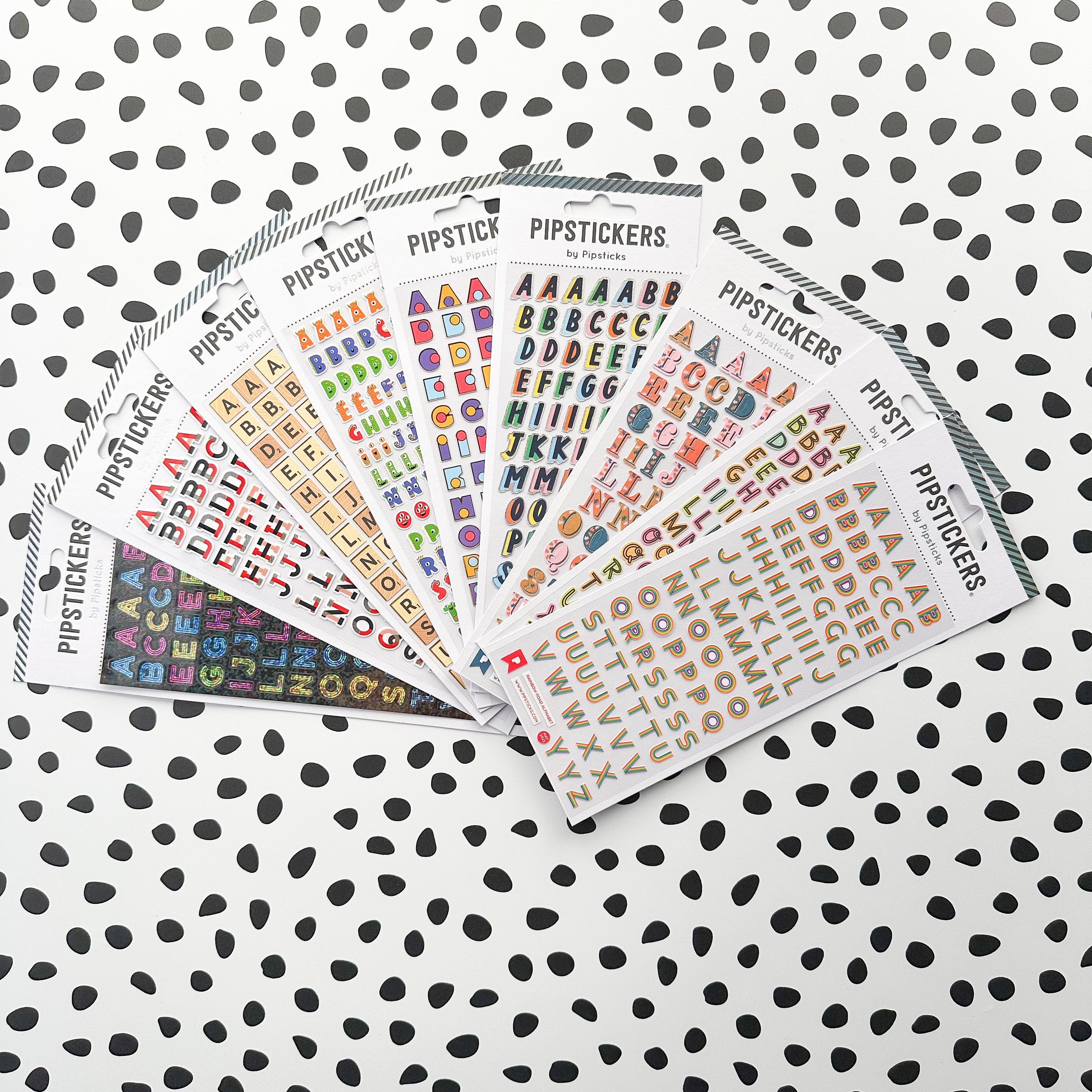 Colorful and Fun Letter Sticker Sheets
