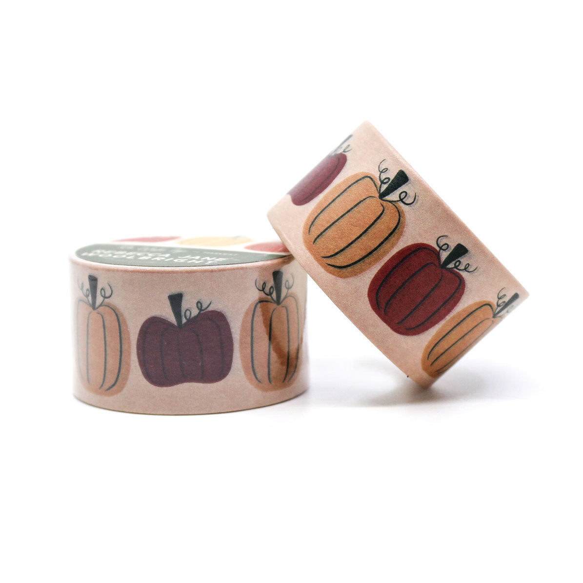 DIY fall craft tape featuring wide pumpkin pattern