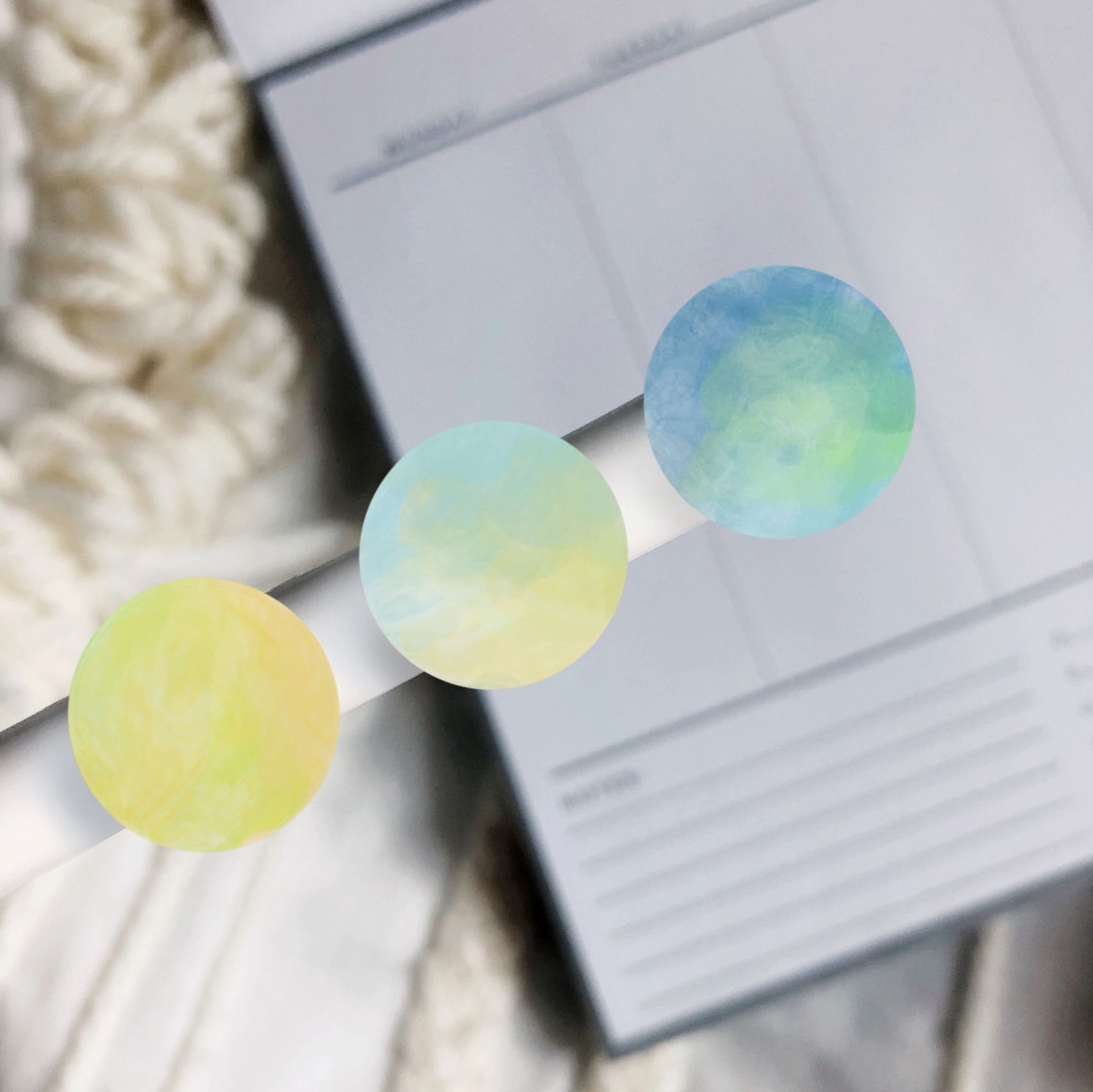 Watercolor Label Planner Sticker Sheets