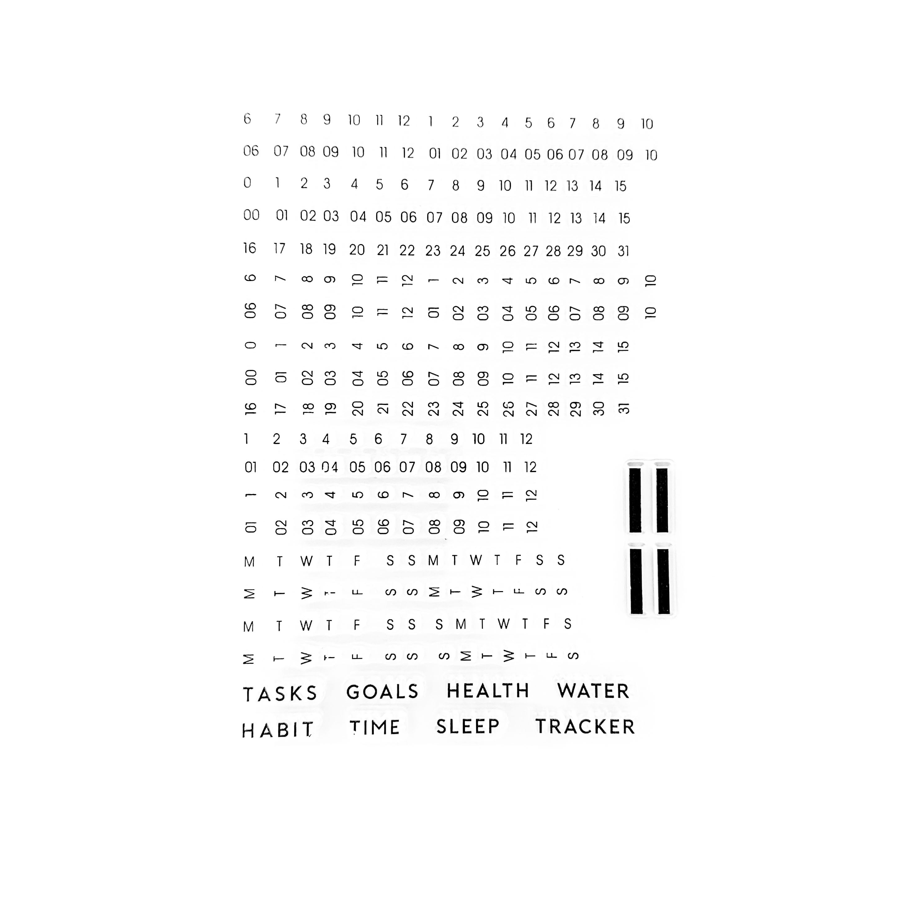 Modern Font Lined Up Week Days