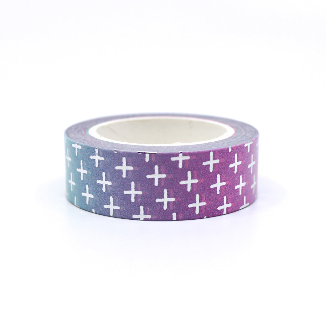 Elevate your faith-inspired projects with our Modern Silver Foil Cross Washi Tape, featuring a stylish cross design in shimmering silver foil. Ideal for adding a touch of elegance to your religious crafts. This tape is sold at BBB Supplies Craft Shop.